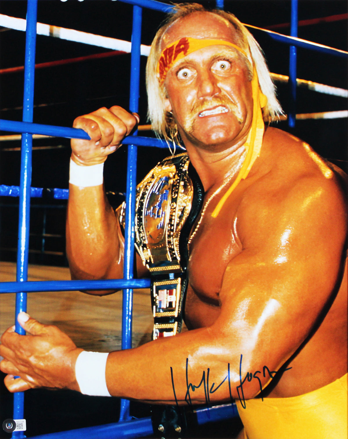 Hulk Hogan Authentic Signed 16x20 Framed Vertical Photo BAS Witnessed #WZ27106