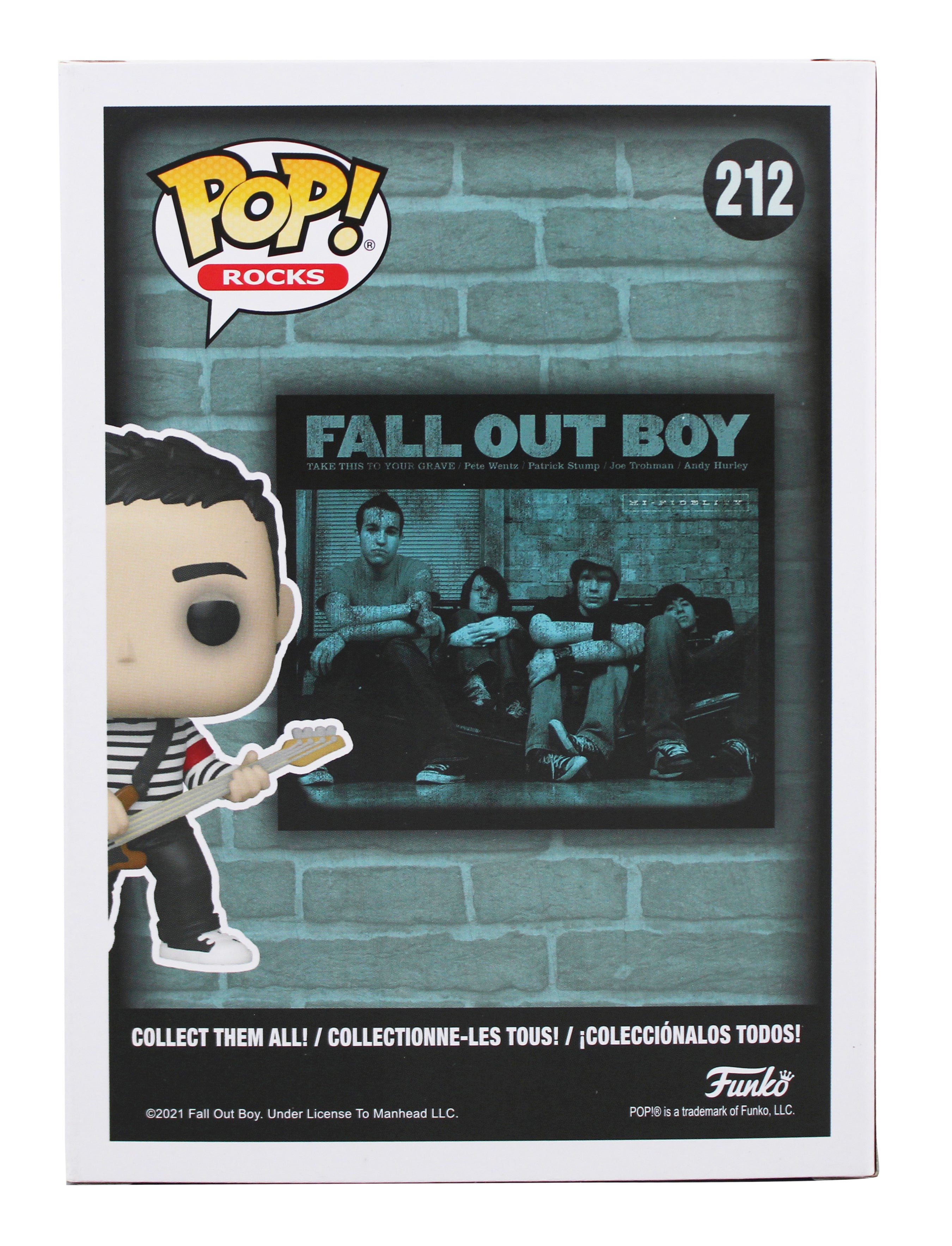 Pete Wentz Fall Out Boy Signed #212 Funko Pop Vinyl Figure JSA #CE80471