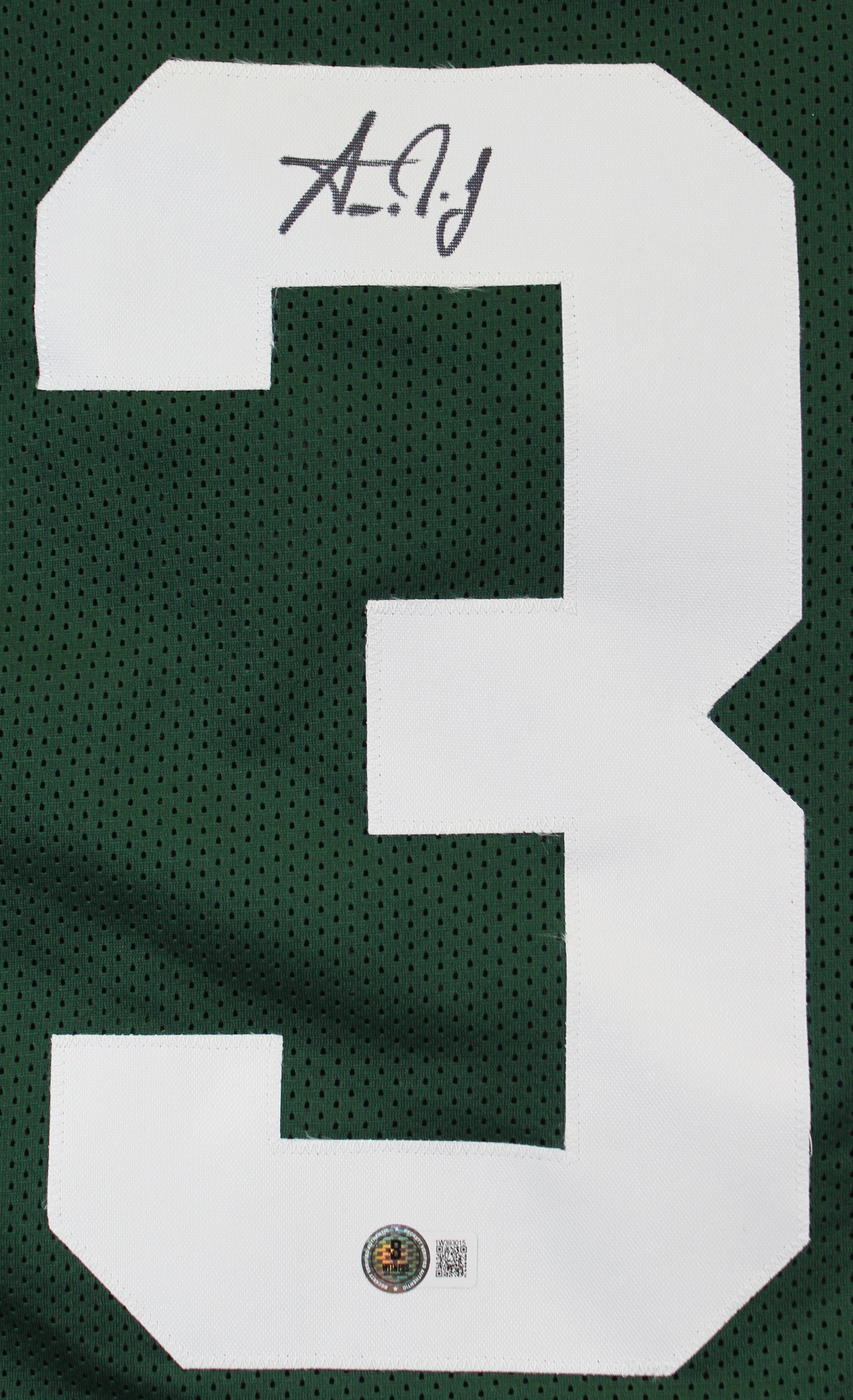 Aaron Jones Authentic Signed Green Pro Style Framed Jersey BAS Witnessed 2