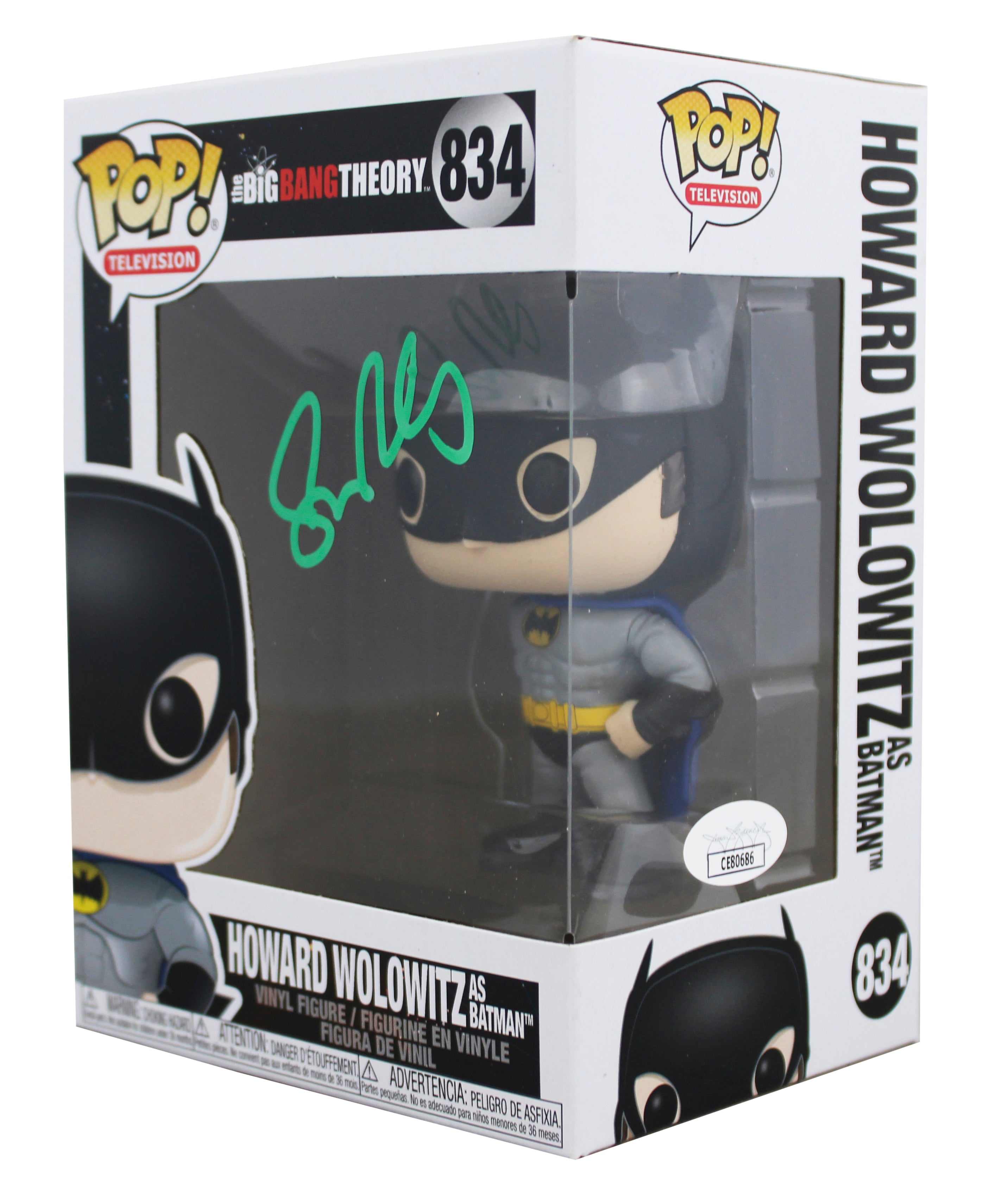 Simon Helberg Big Bang Theory Signed Howard Funko Pop Vinyl Figure JSA #CE80686