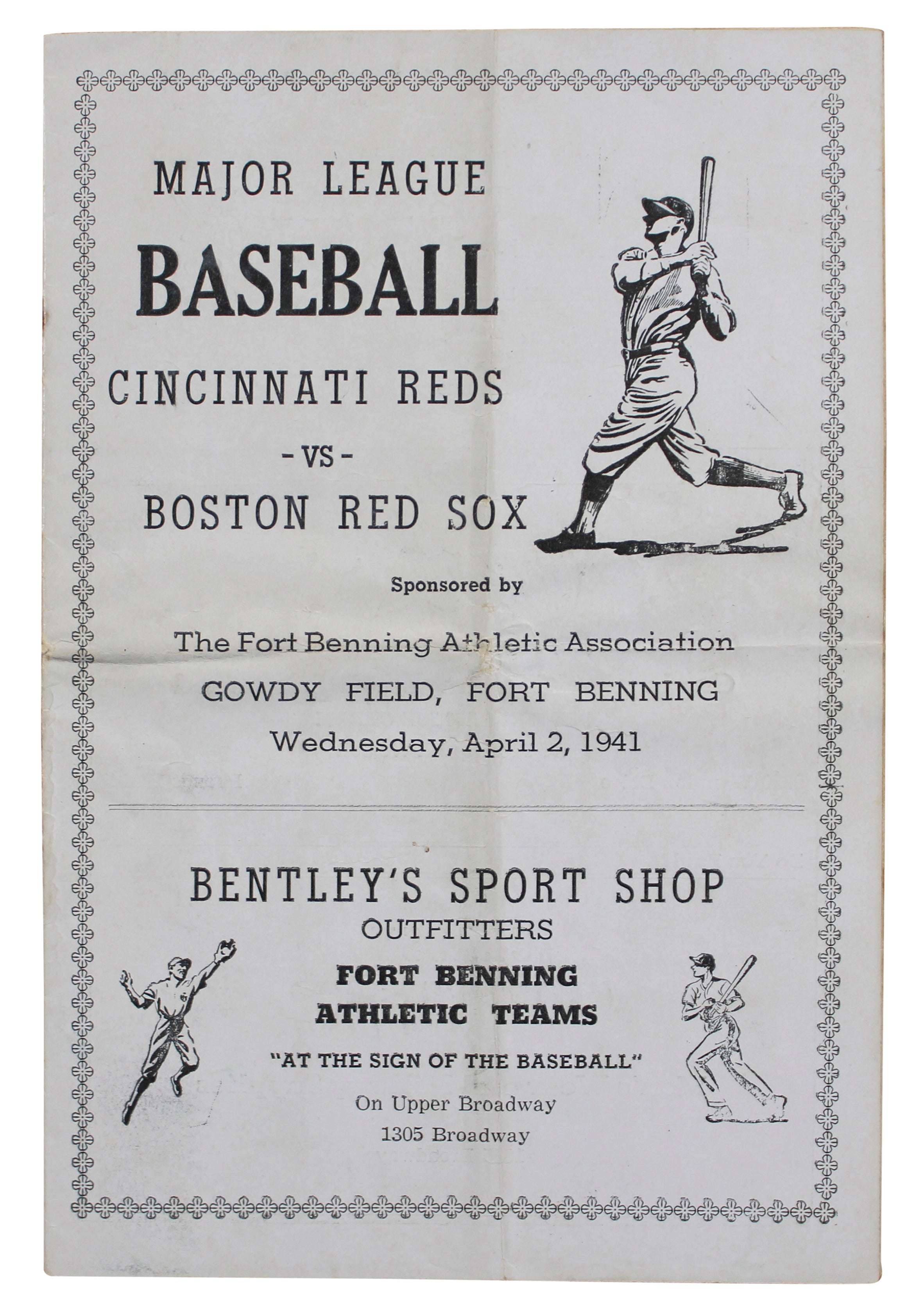 (9) Walters, Foxx, Williams, Cronin +5 Signed 1941 Reds vs. Red Sox Program PSA
