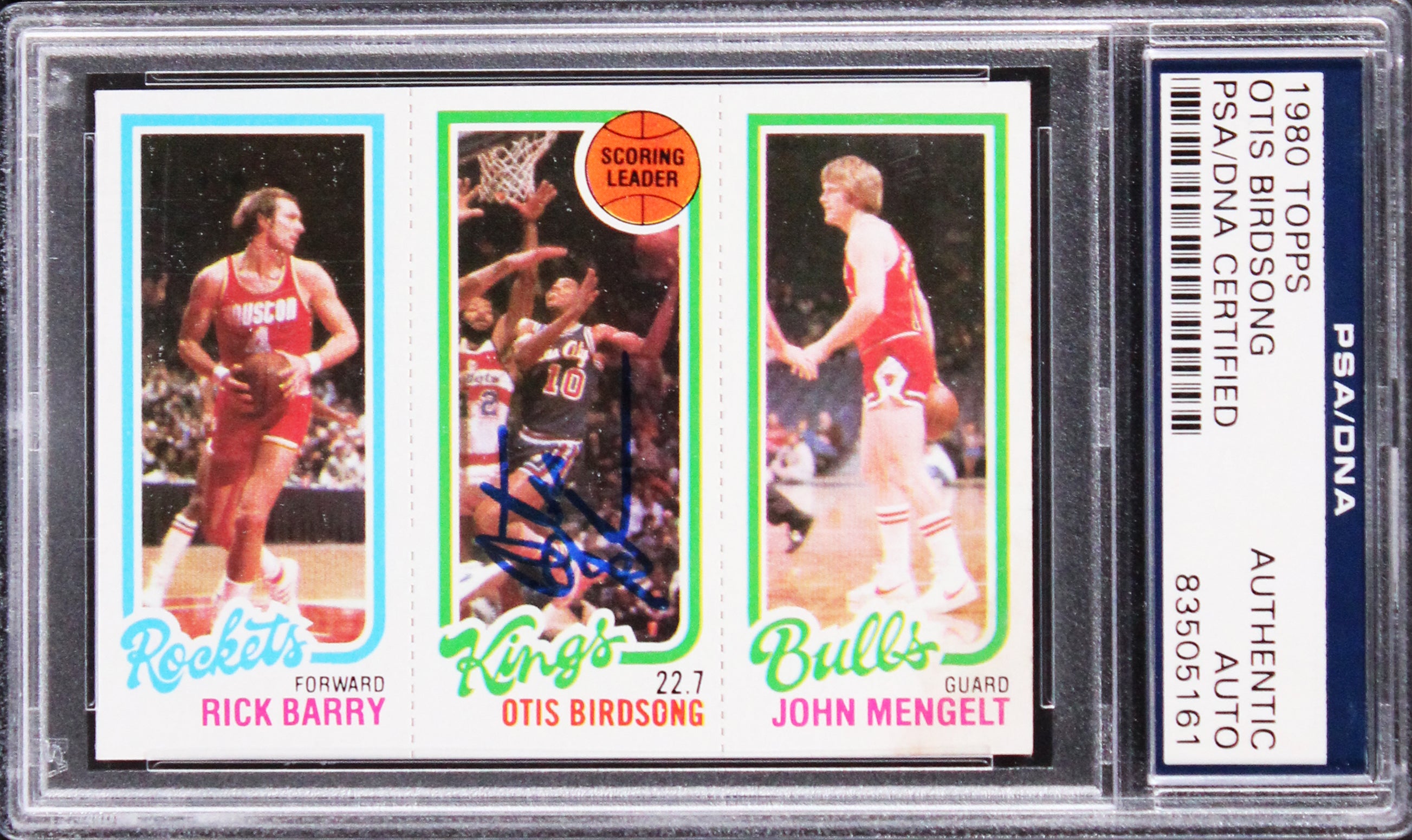 Kings Otis Birdsong Authentic Signed 1980 Topps Card PSA/DNA Slabbed