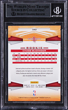 Rockets Chase Budinger Authentic Signed 2009 Panini #342 Card BAS Slabbed