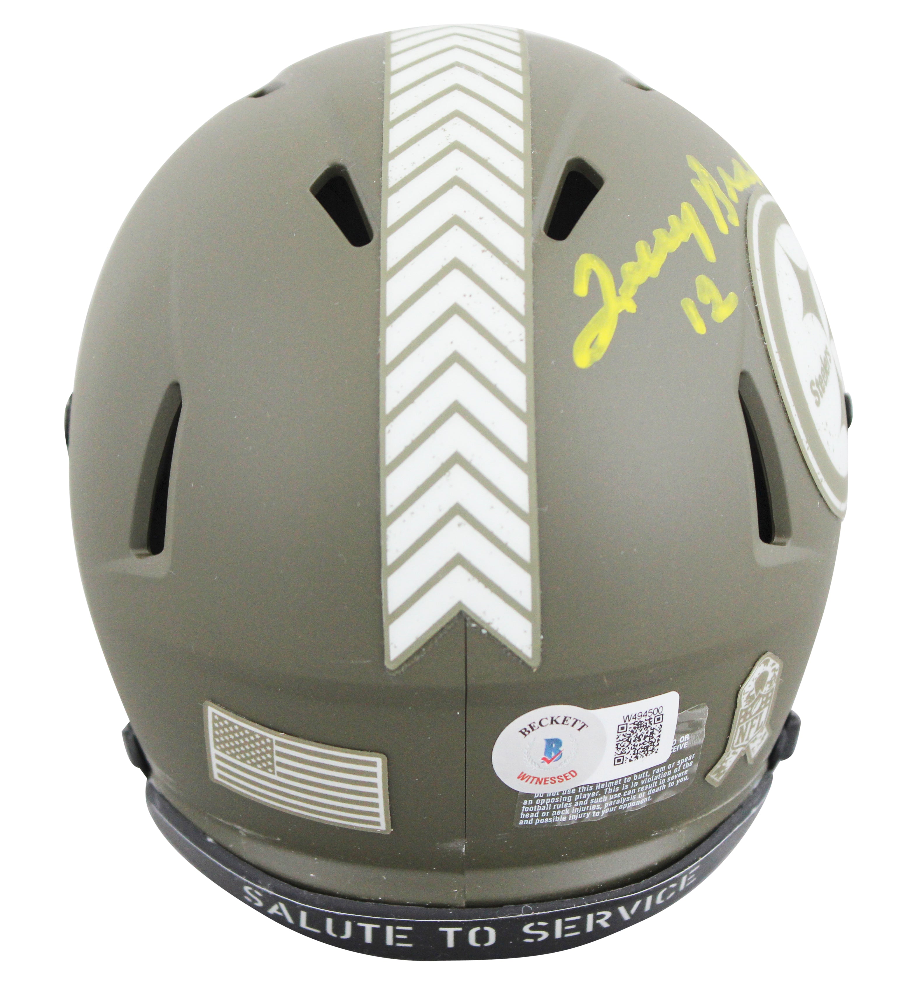 Steelers Terry Bradshaw Authentic Signed STS Speed Mini Helmet BAS Wit #W494500