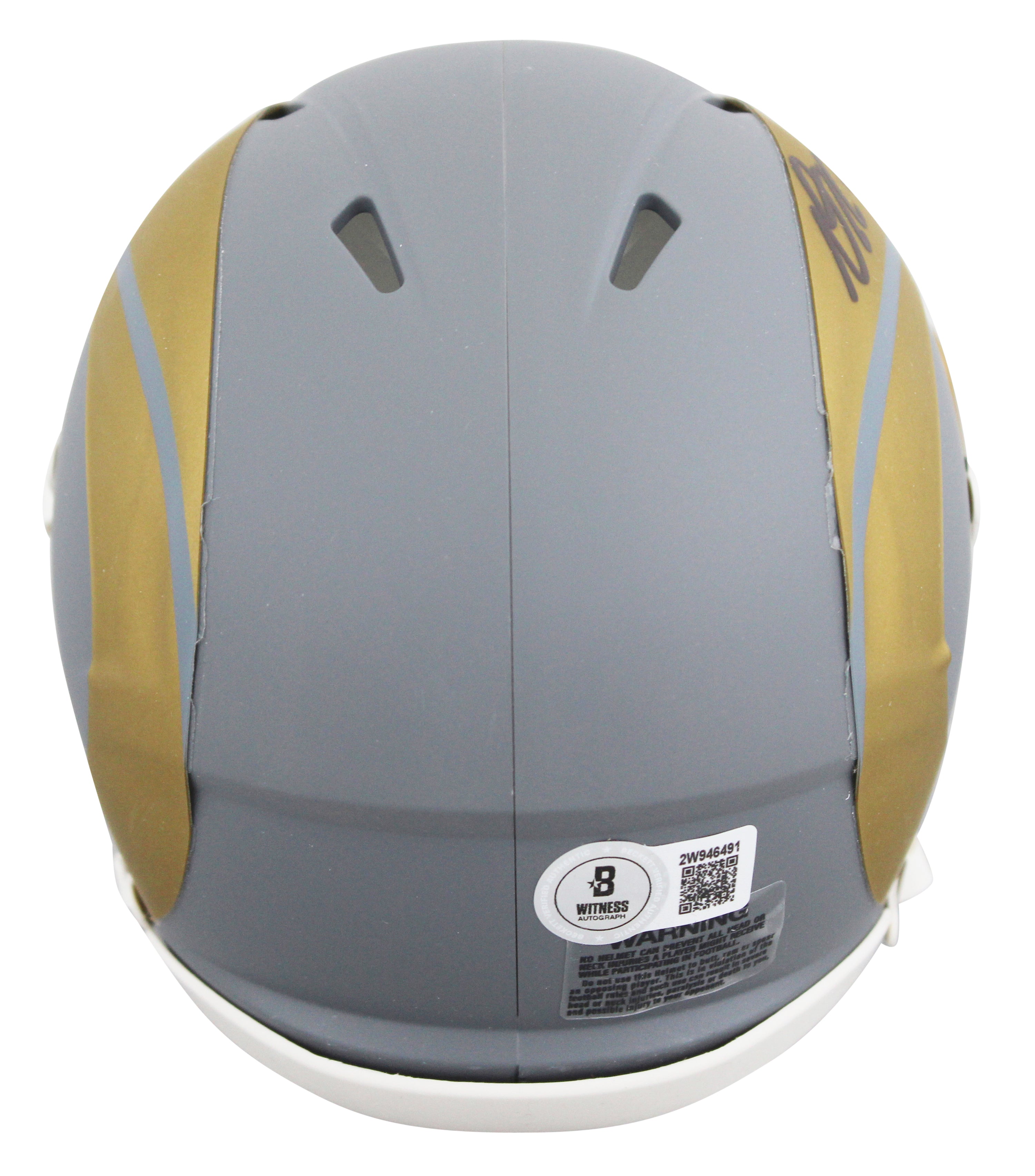 Rams Davante Adams Authentic Signed Slate Speed Mini Helmet BAS Wit #2W946491