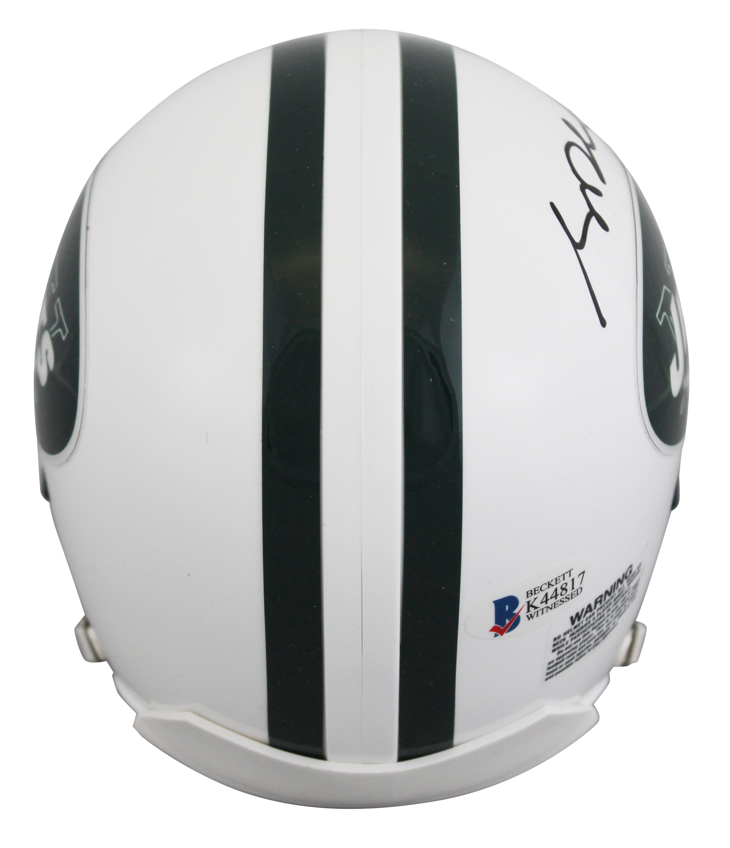 Jets Sam Darnold Authentic Signed VSR4 Mini Helmet BAS Witnessed #K44817
