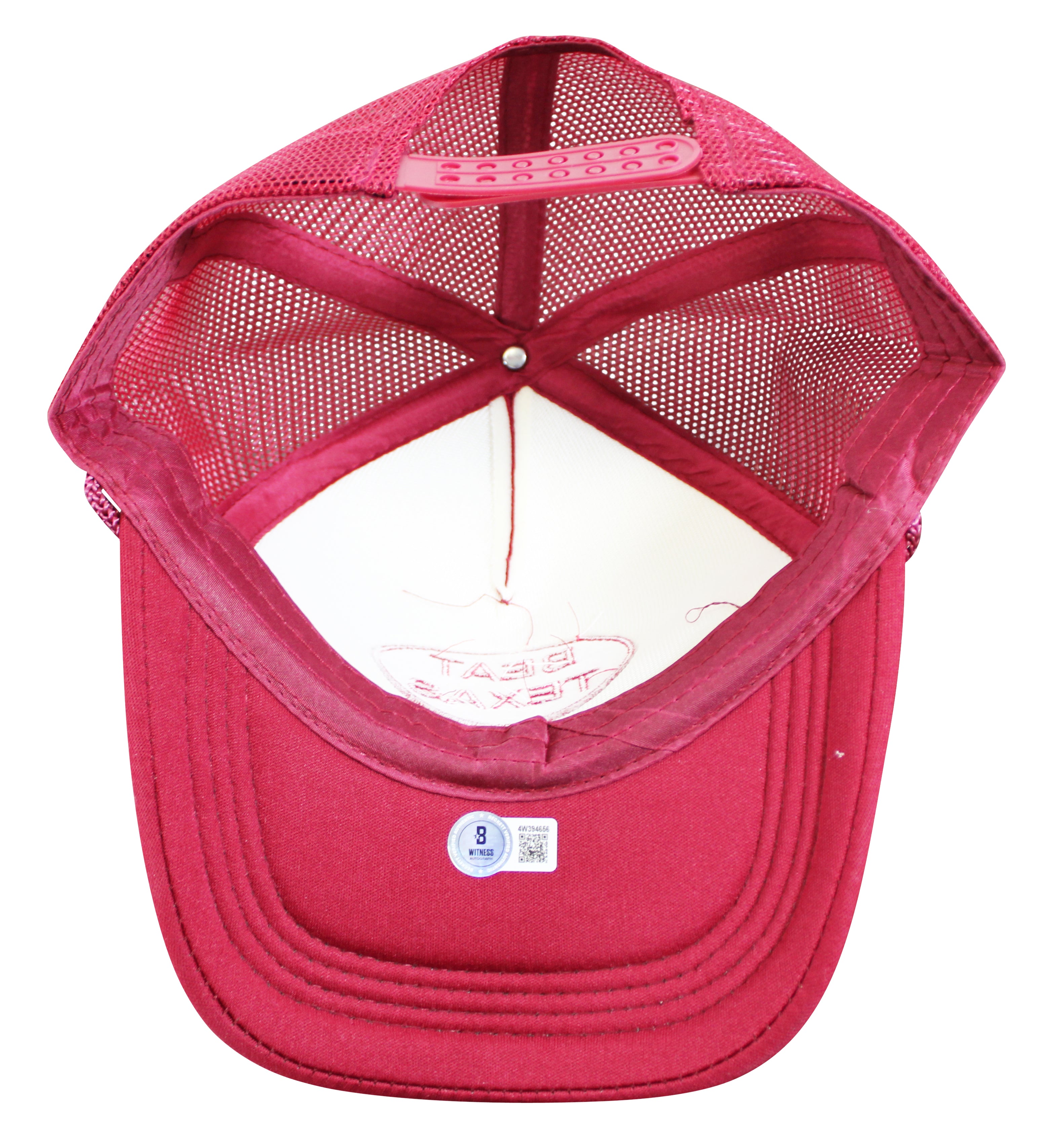 Oklahoma Barry Switzer Authentic Signed Maroon Beat Texas Hat Autographed BAS W