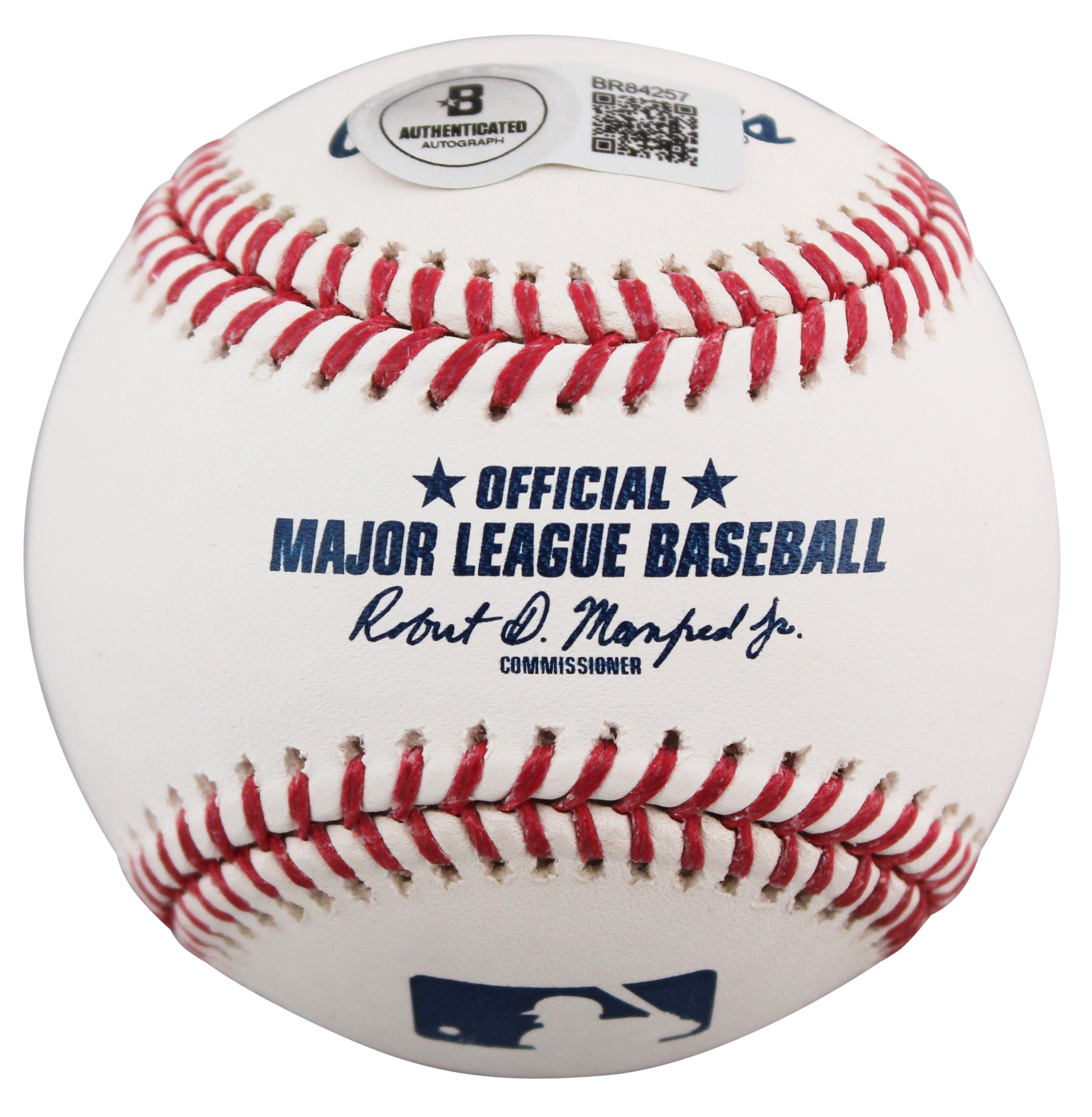 Rangers Ivan Rodriguez Authentic Signed Manfred Oml Baseball BAS #BR84257