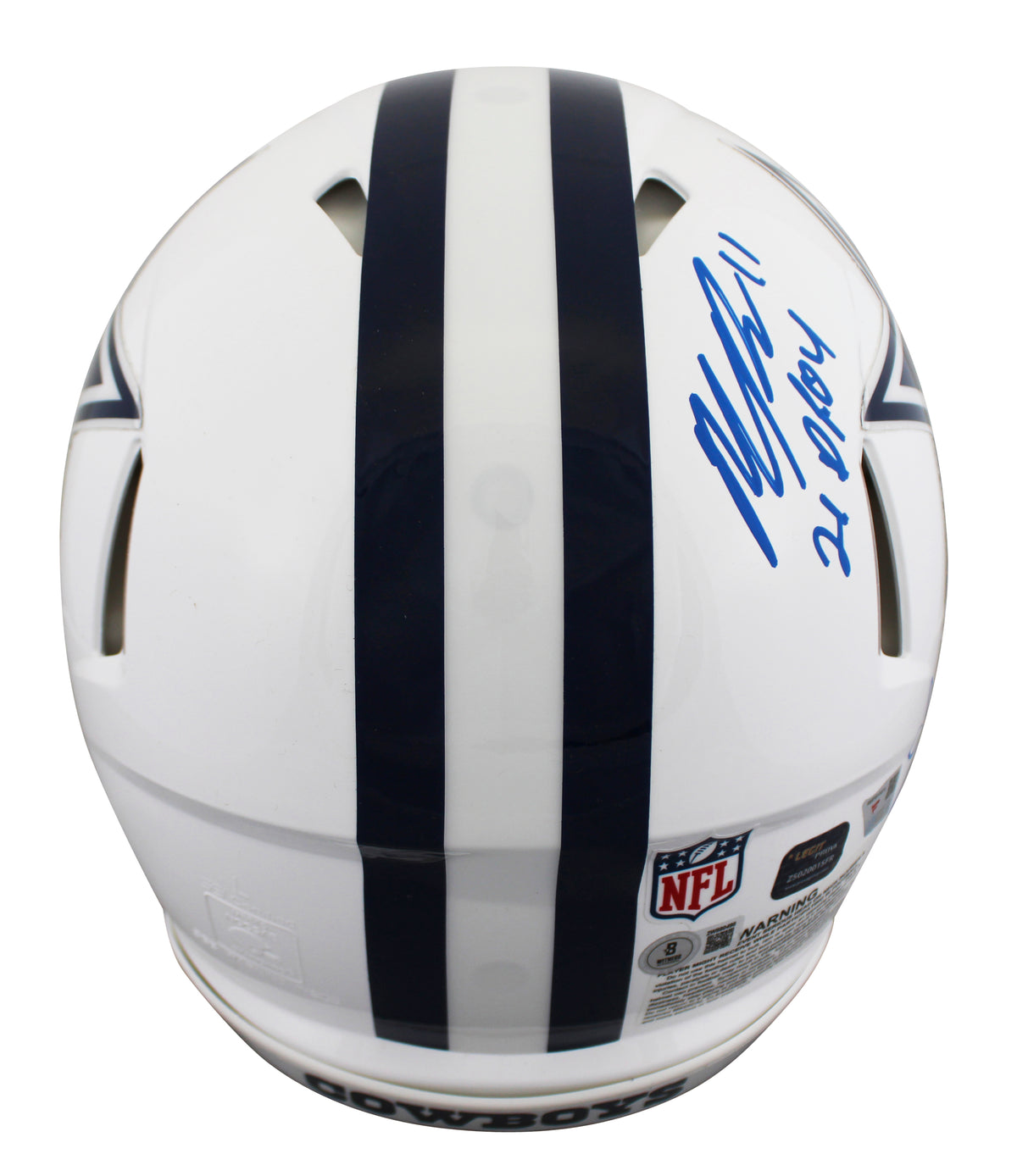 Cowboys ROYs (4) Smith, Prescott +2 Signed 22 Alt F/S Speed Proline Helmet BAS W