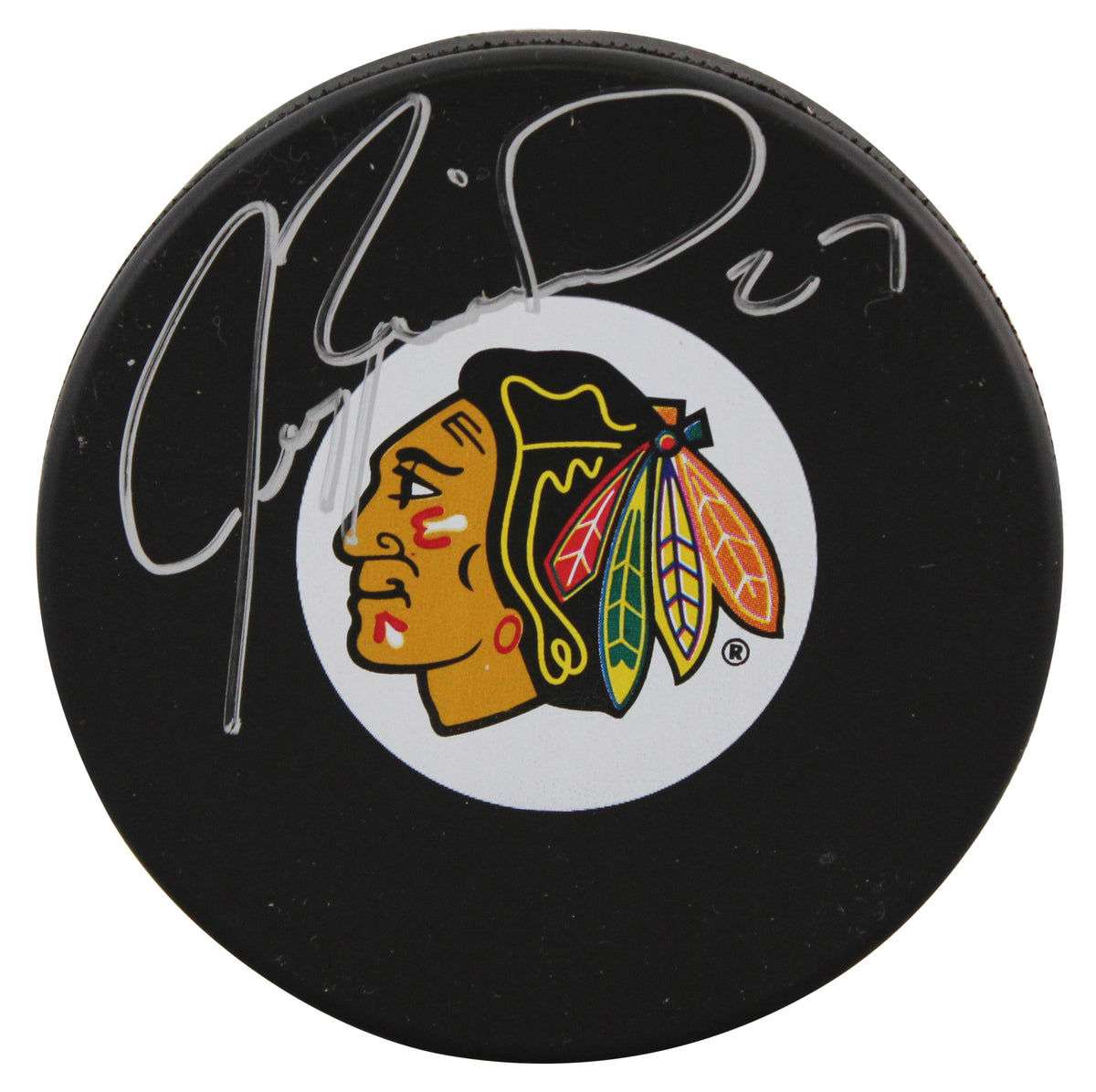 Blackhawks Jeremy Roenick Authentic Signed Official NHL Hockey Puck BAS #BR84297