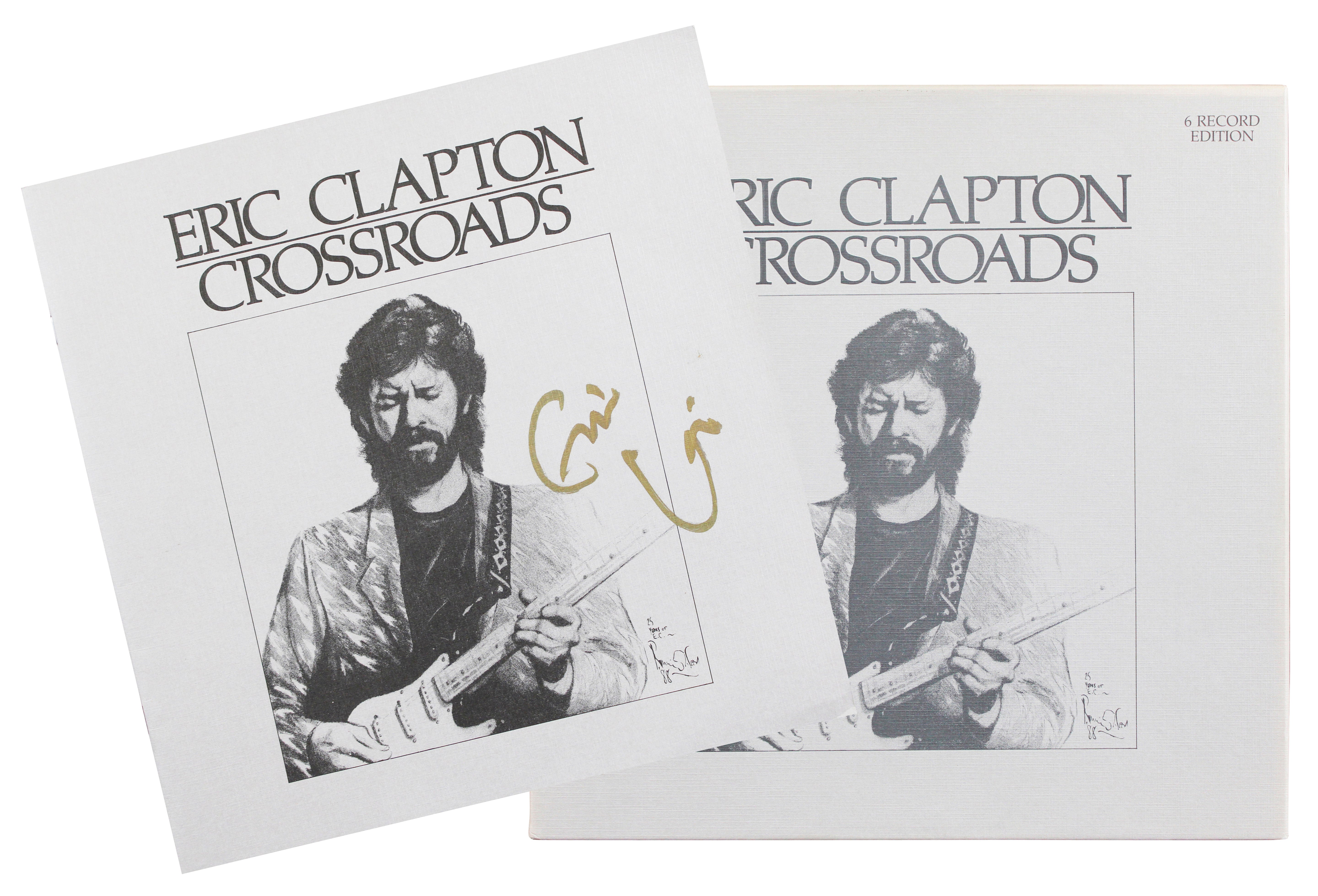 Eric Clapton Authentic Signed Crossroads Booklet w/ Vinyl Box Set BAS & JSA LOAs