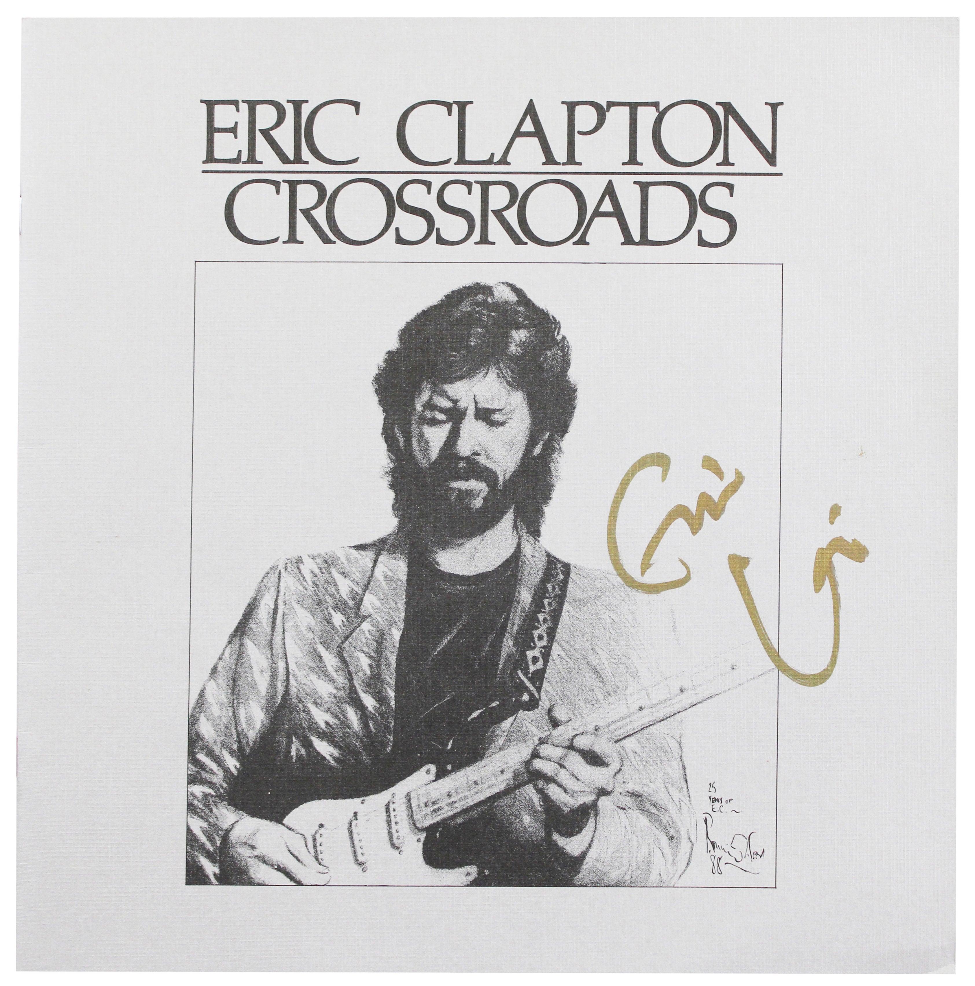 Eric Clapton Authentic Signed Crossroads Booklet w/ Vinyl Box Set BAS & JSA LOAs