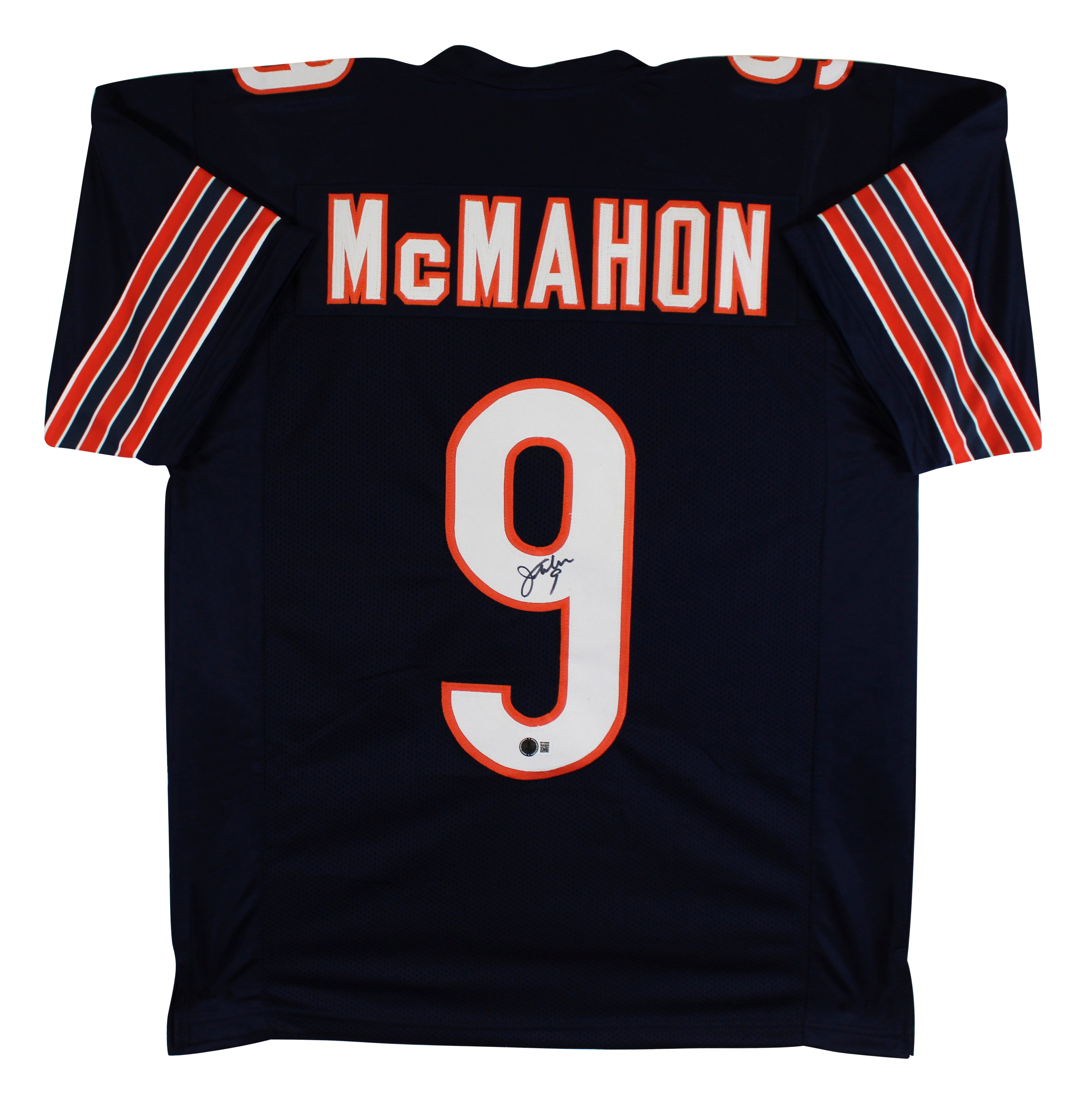 Jim McMahon Authentic Signed Navy Pro Style Jersey Autographed BAS Witnessed