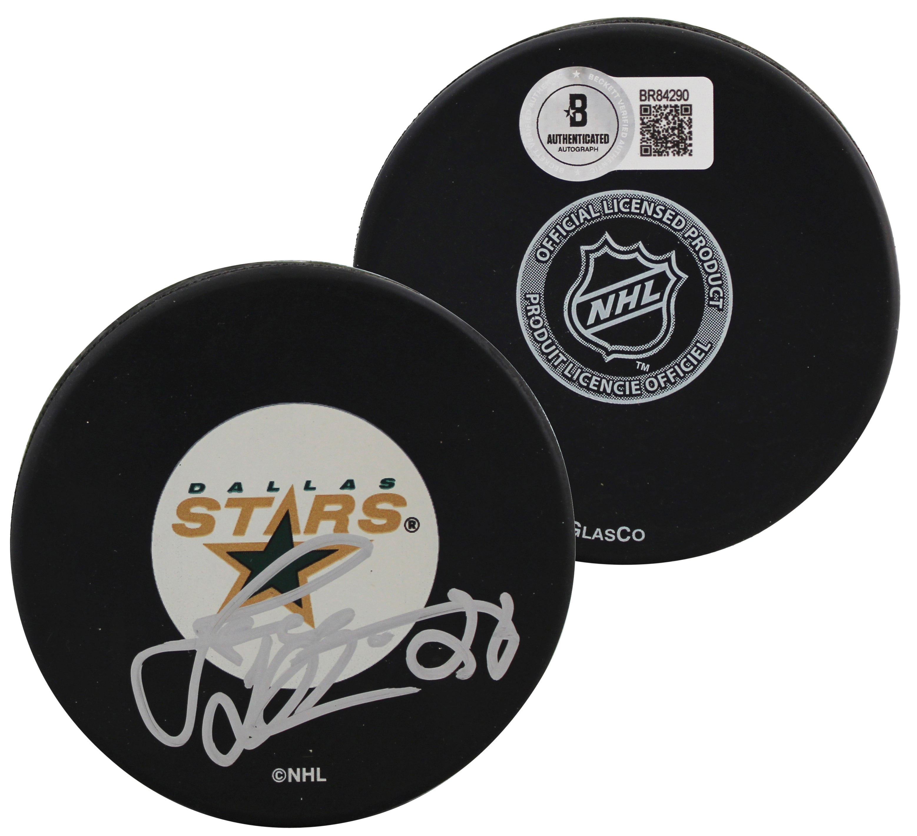 Stars Jere Lehtinen Authentic Signed Official NHL Hockey Puck BAS #BR84290