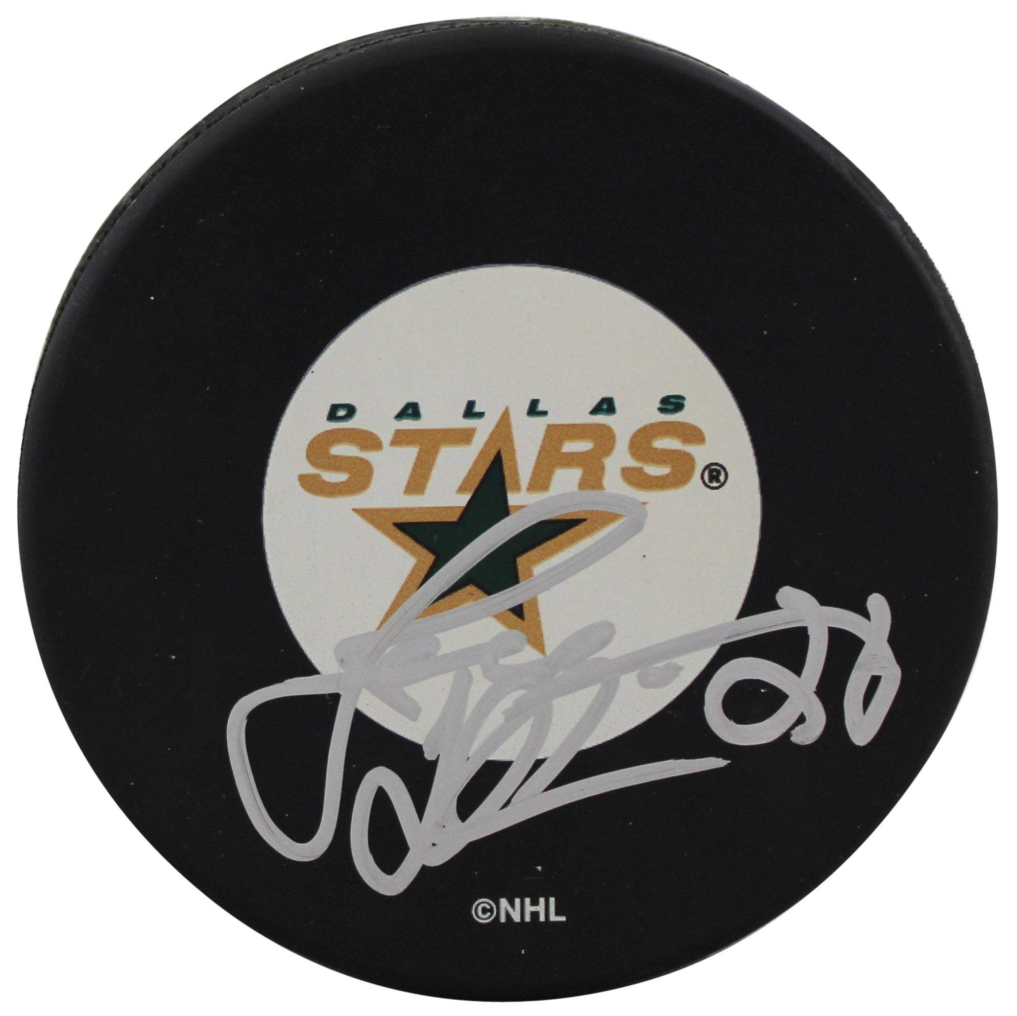 Stars Jere Lehtinen Authentic Signed Official NHL Hockey Puck BAS #BR84290