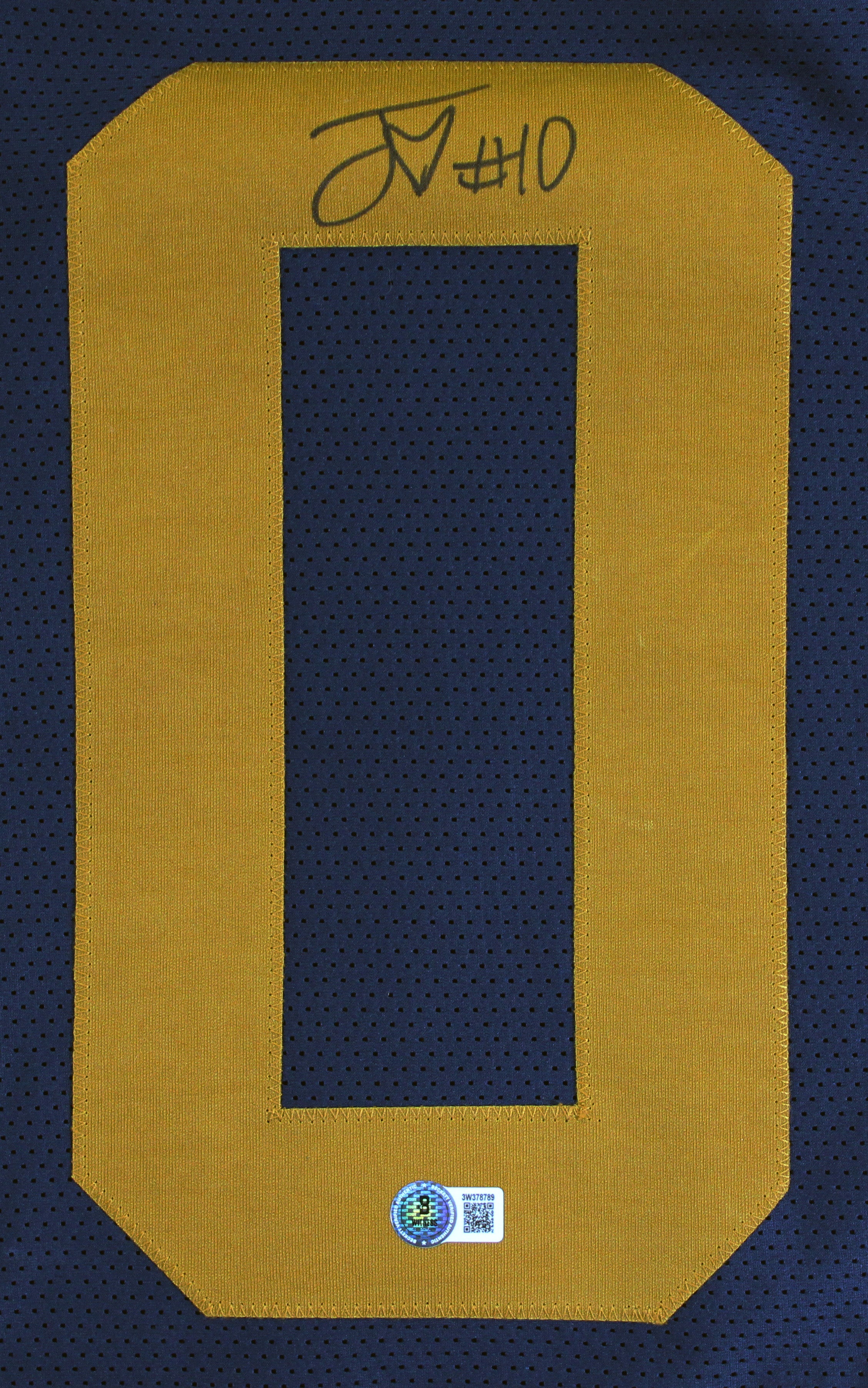 Jordan Love Signed Navy Throwback Pro Style Jersey BAS Witnessed #3W378789