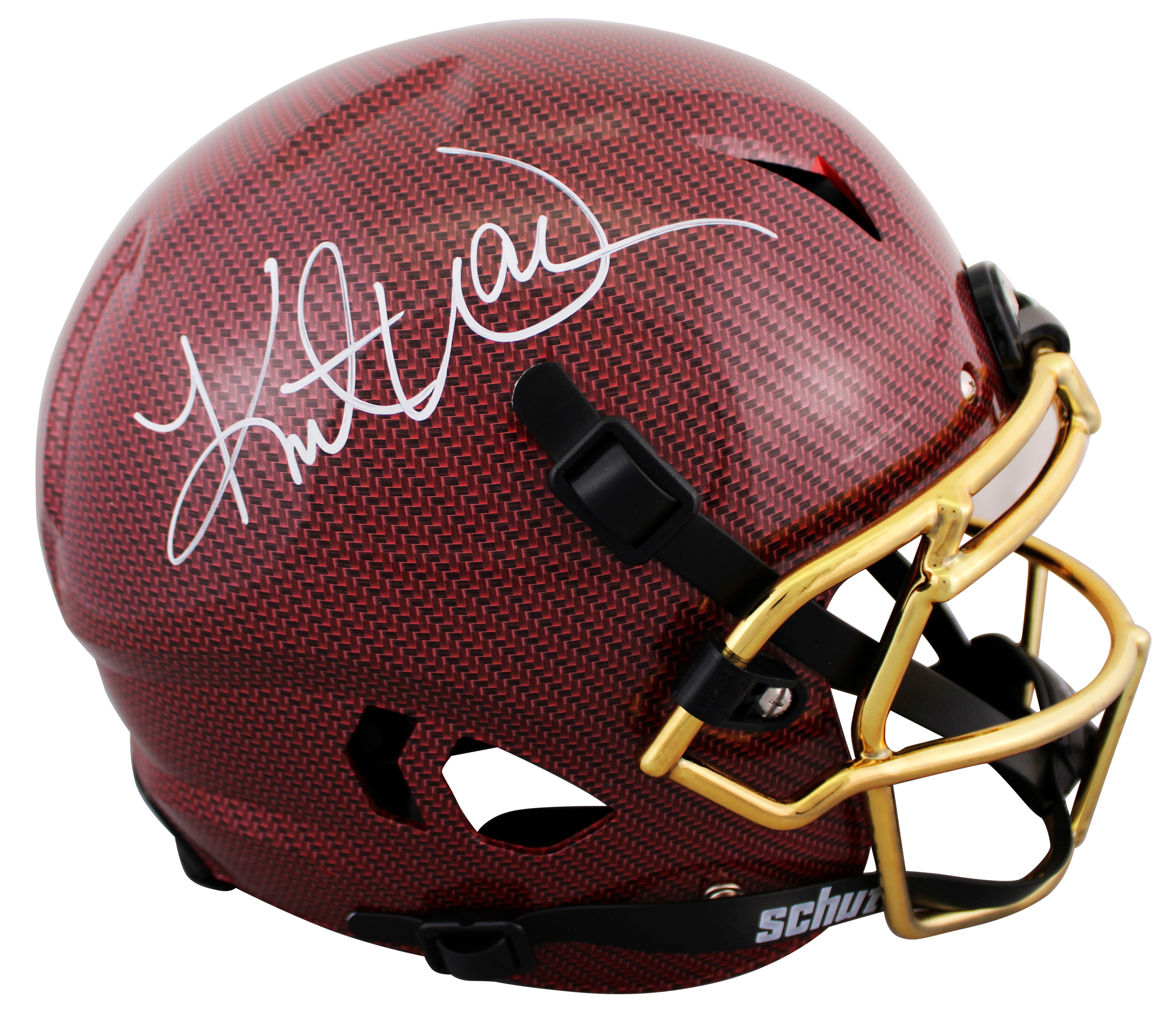 Kurt Warner Signed Custom Hydro Dipped Full Size Speed Proline Helmet BAS 3
