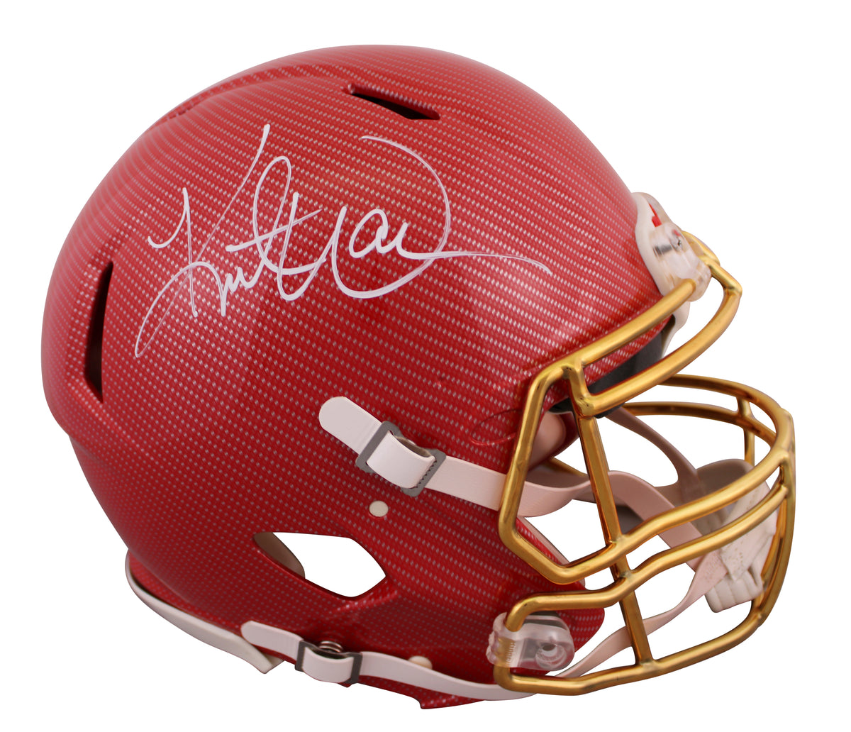 Kurt Warner Signed Custom Hydro Dipped Full Size Speed Proline Helmet BAS 1