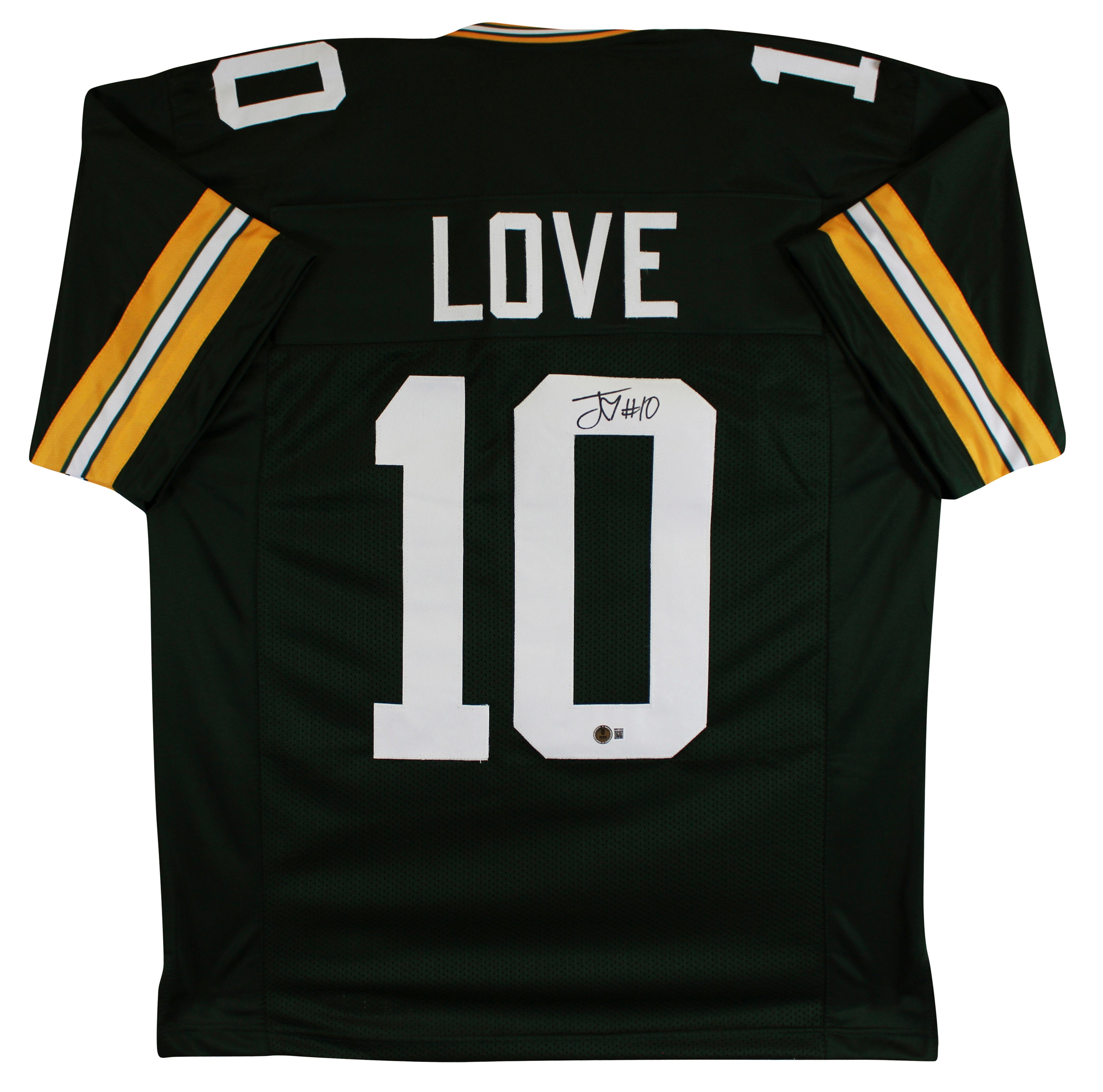 Jordan Love Authentic Signed Green Pro Style Jersey Autographed BAS Witnessed