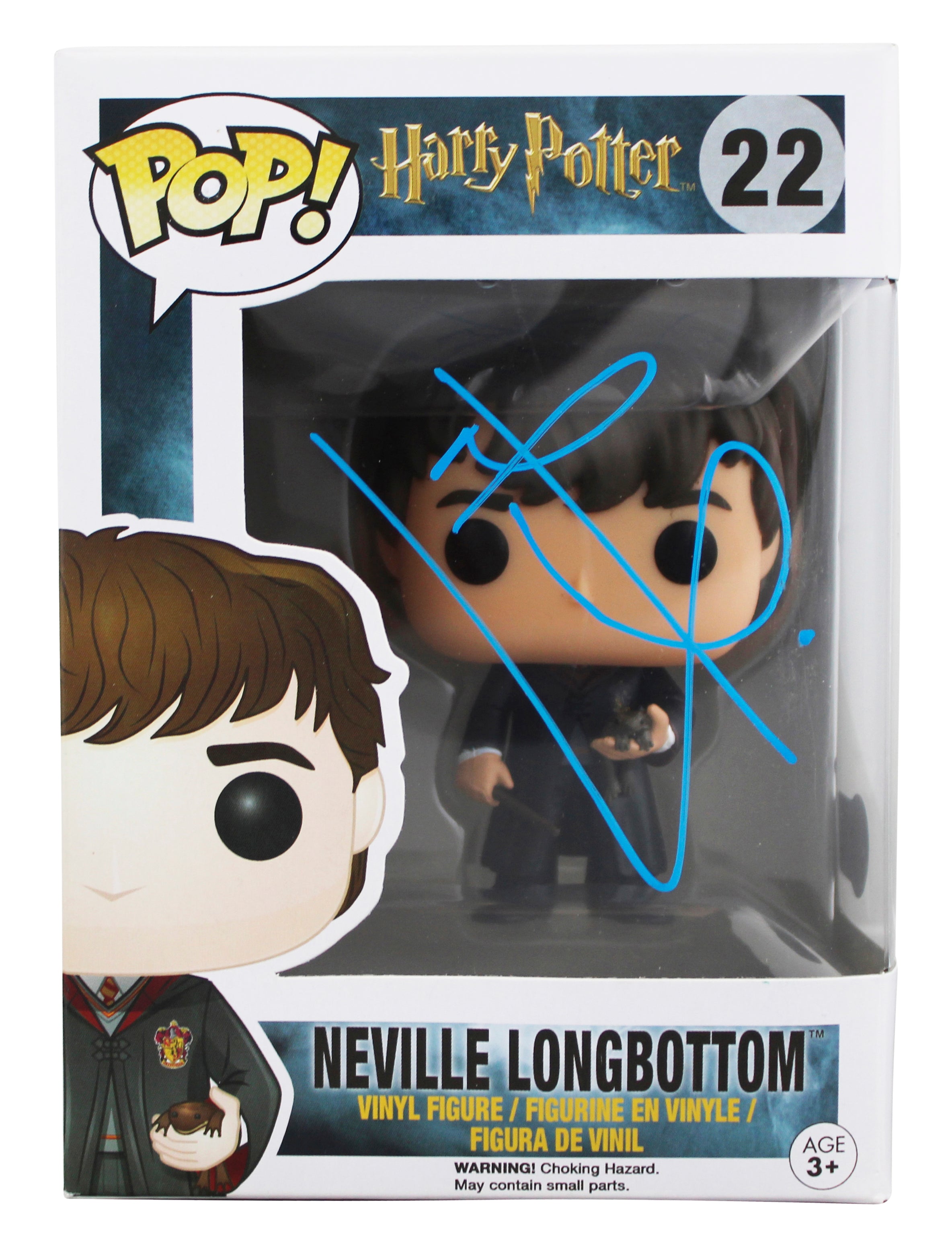 Matthew Lewis Harry Potter Signed Neville Longbottom #22 Funko Pop Figure BAS