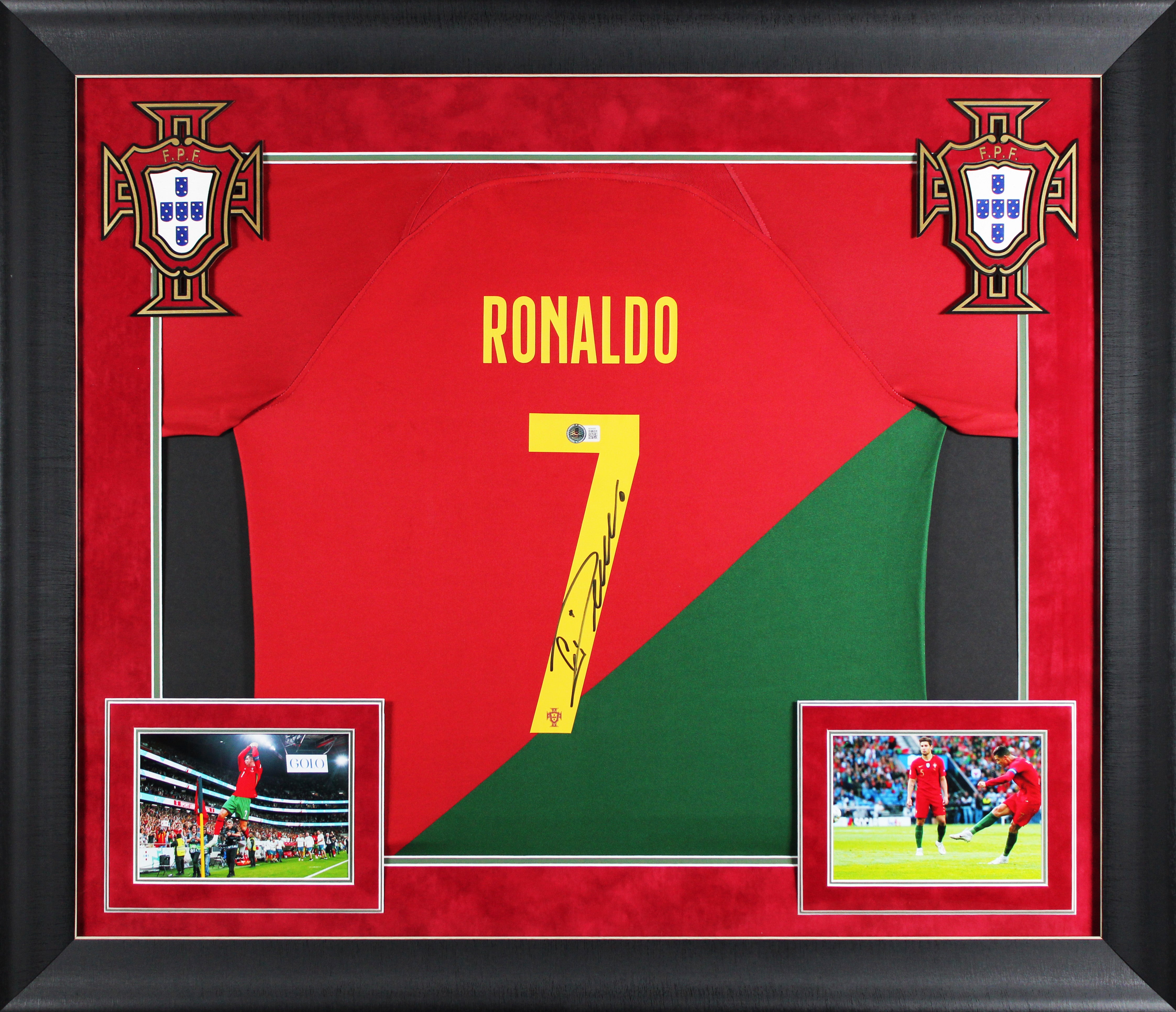 Cristiano Ronaldo Portugal Authentic Signed Red Nike Framed Jersey BAS #AE64200
