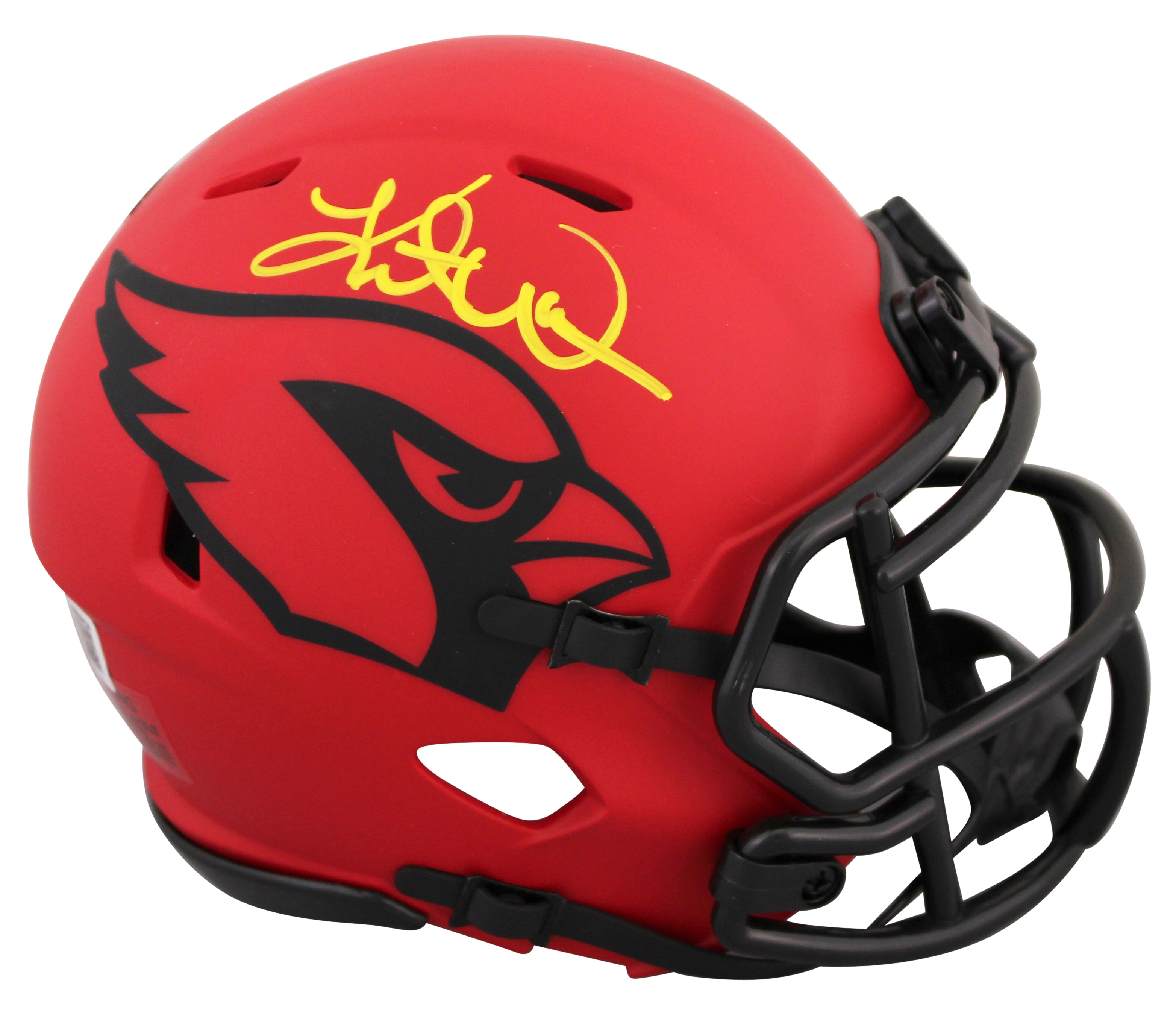 Cardinals Kurt Warner Signed Rave Speed Mini Helmet W/ Case BAS Witnessed