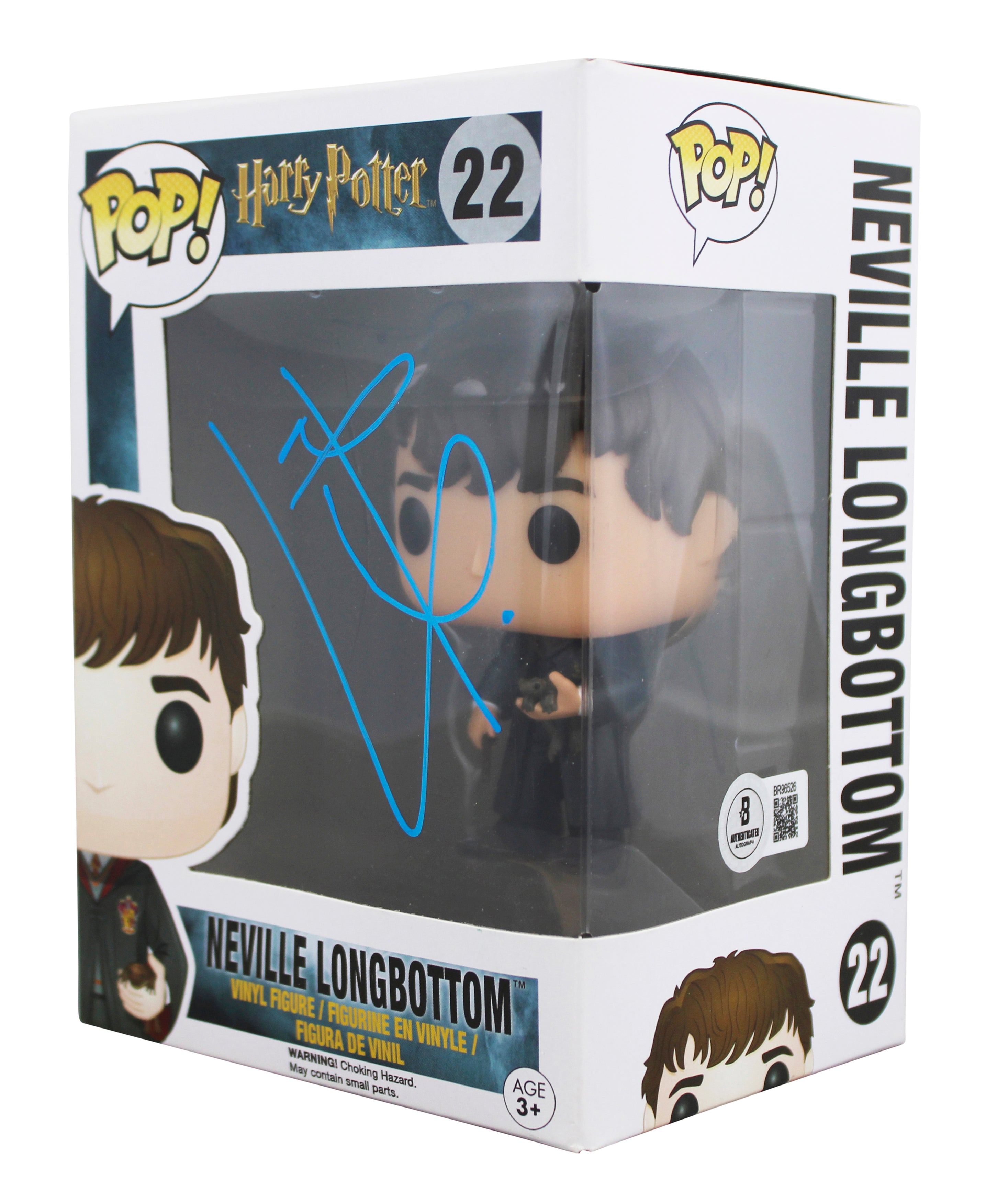 Matthew Lewis Harry Potter Signed Neville Longbottom #22 Funko Pop Figure BAS