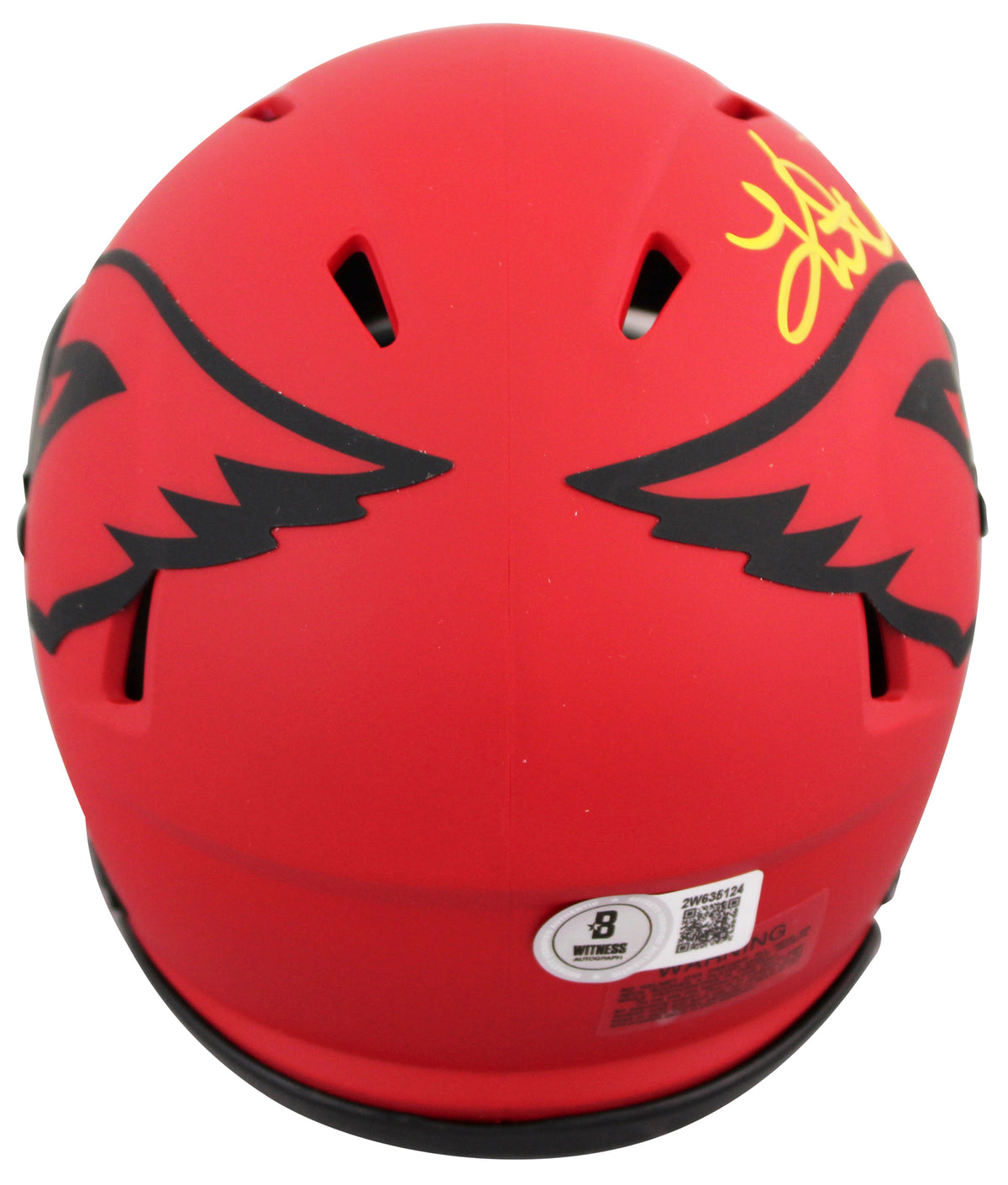 Cardinals Kurt Warner Authentic Signed Rave Speed Mini Helmet BAS Witnessed