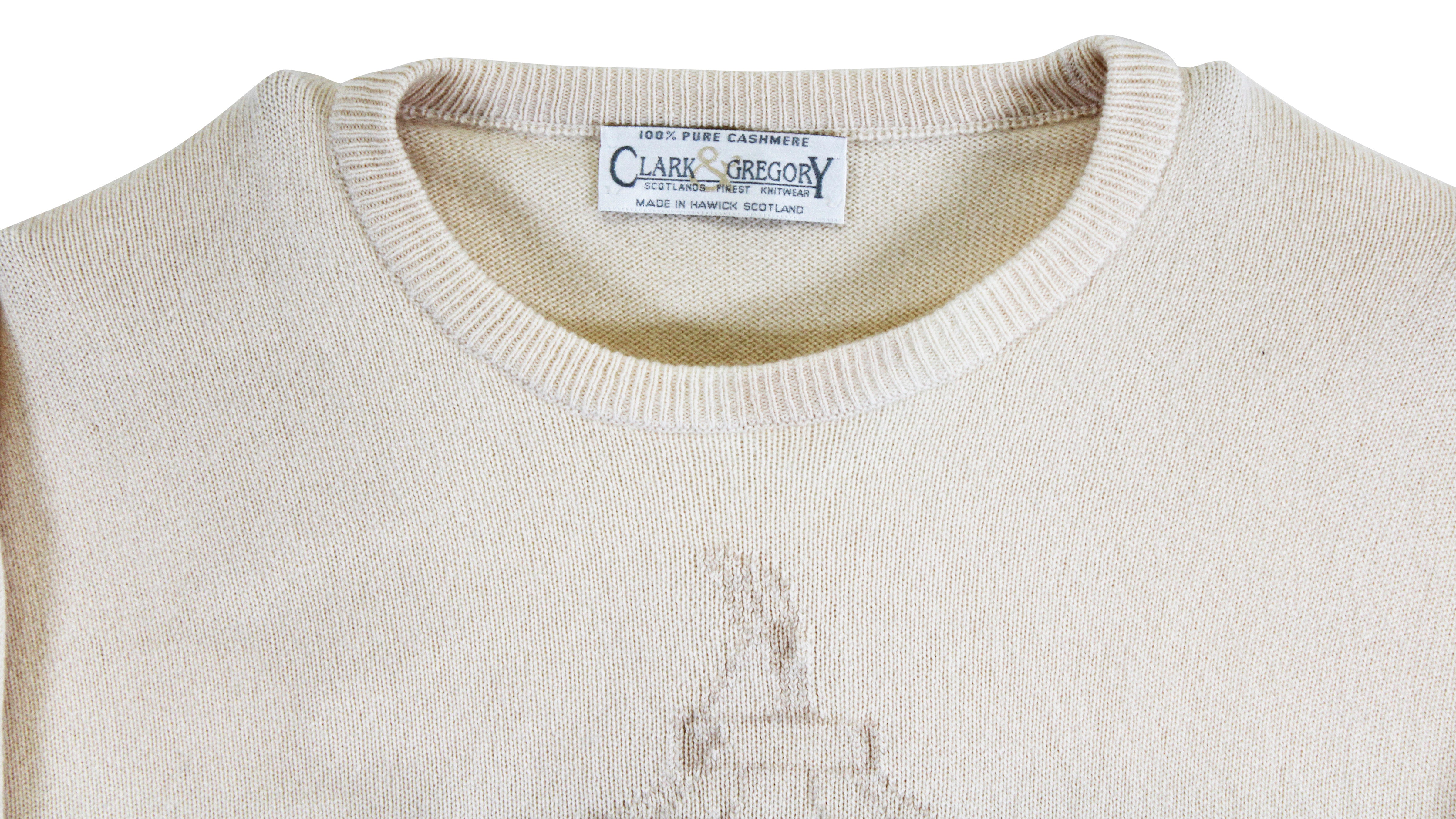 Clark & Gregory Cream Cashmere Sweater Un-signed