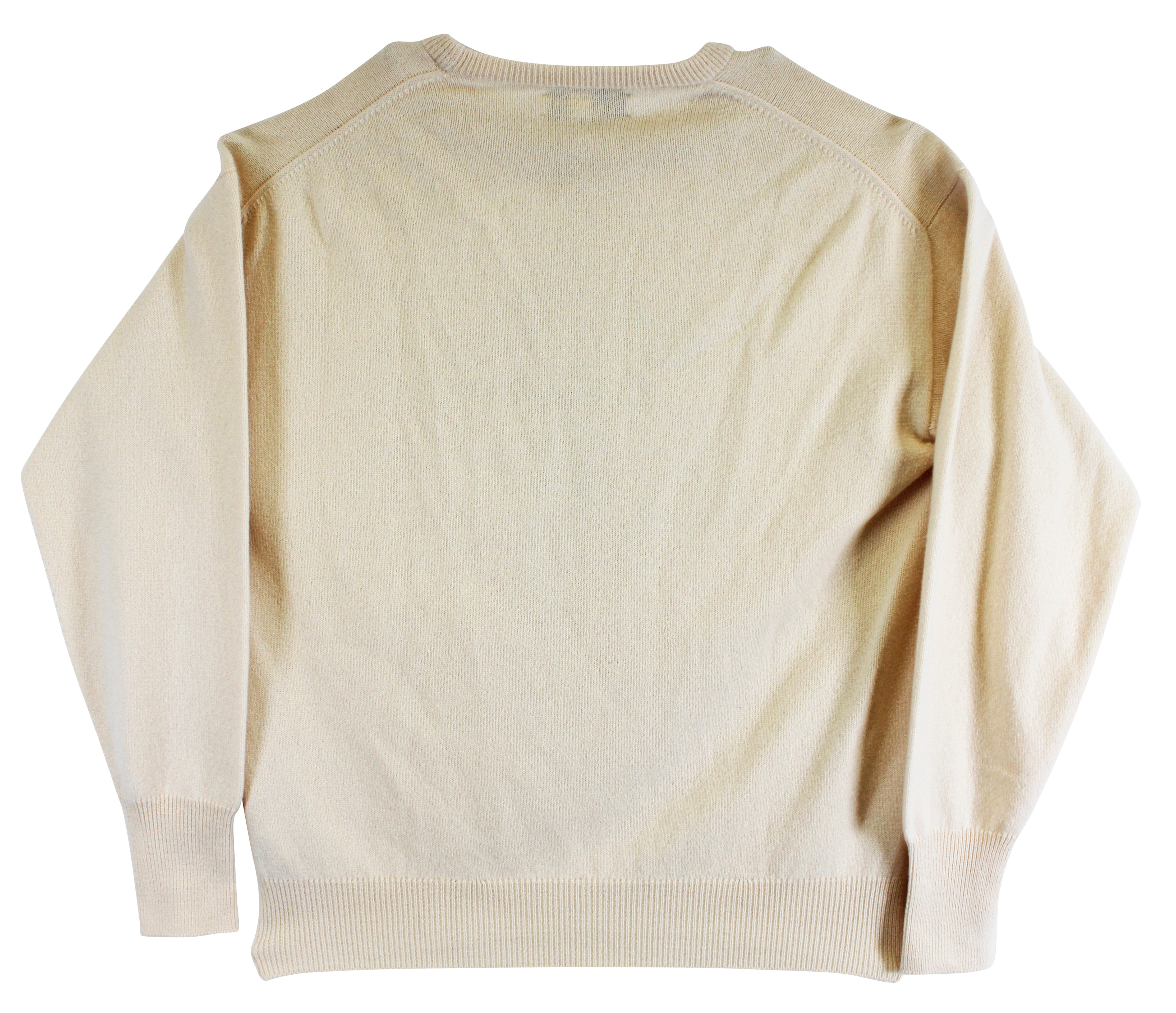 Clark & Gregory Cream Cashmere Sweater Un-signed