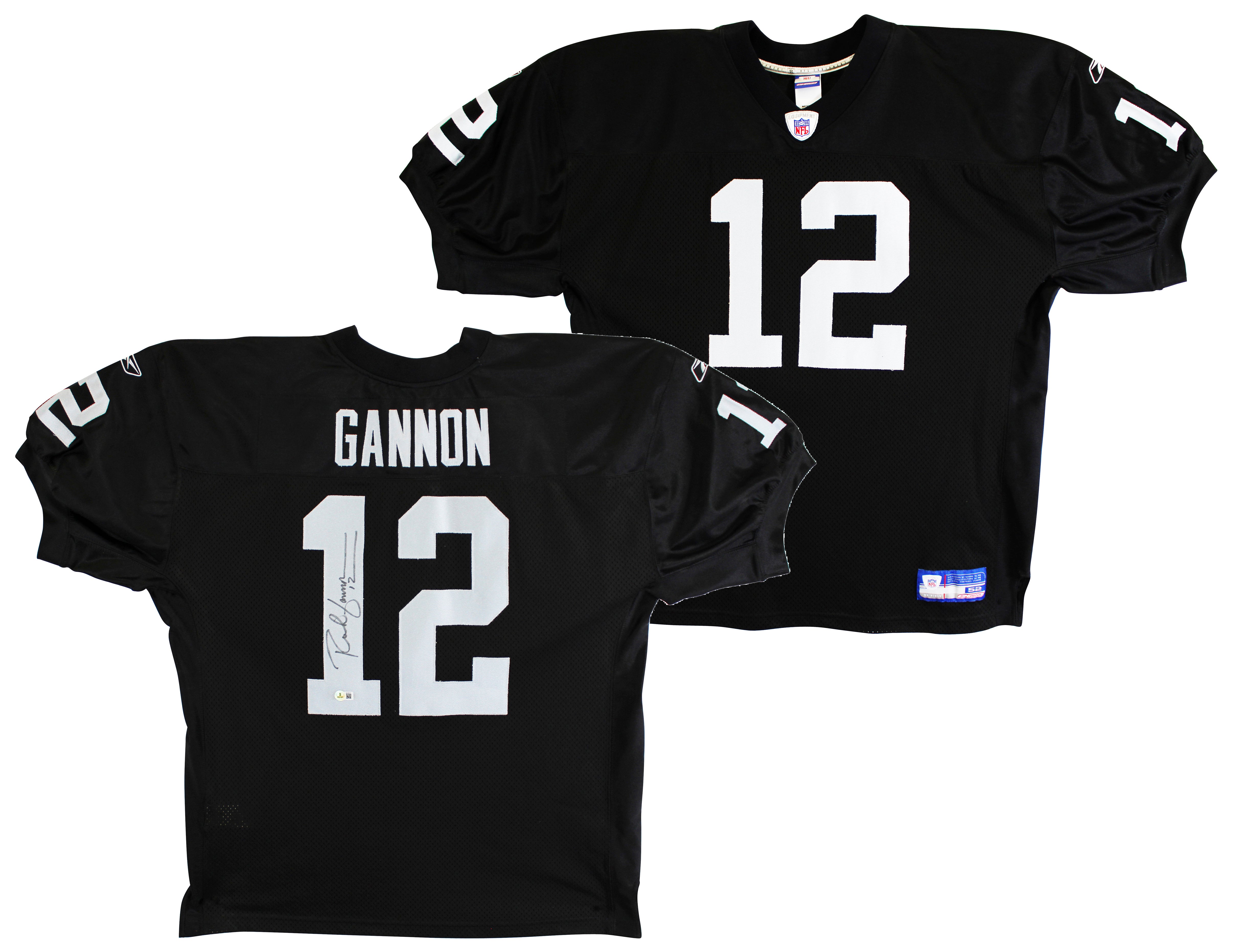 Raiders Rich Gannon Authentic Signed Black Reebok On-Field Jersey BAS #BU55015
