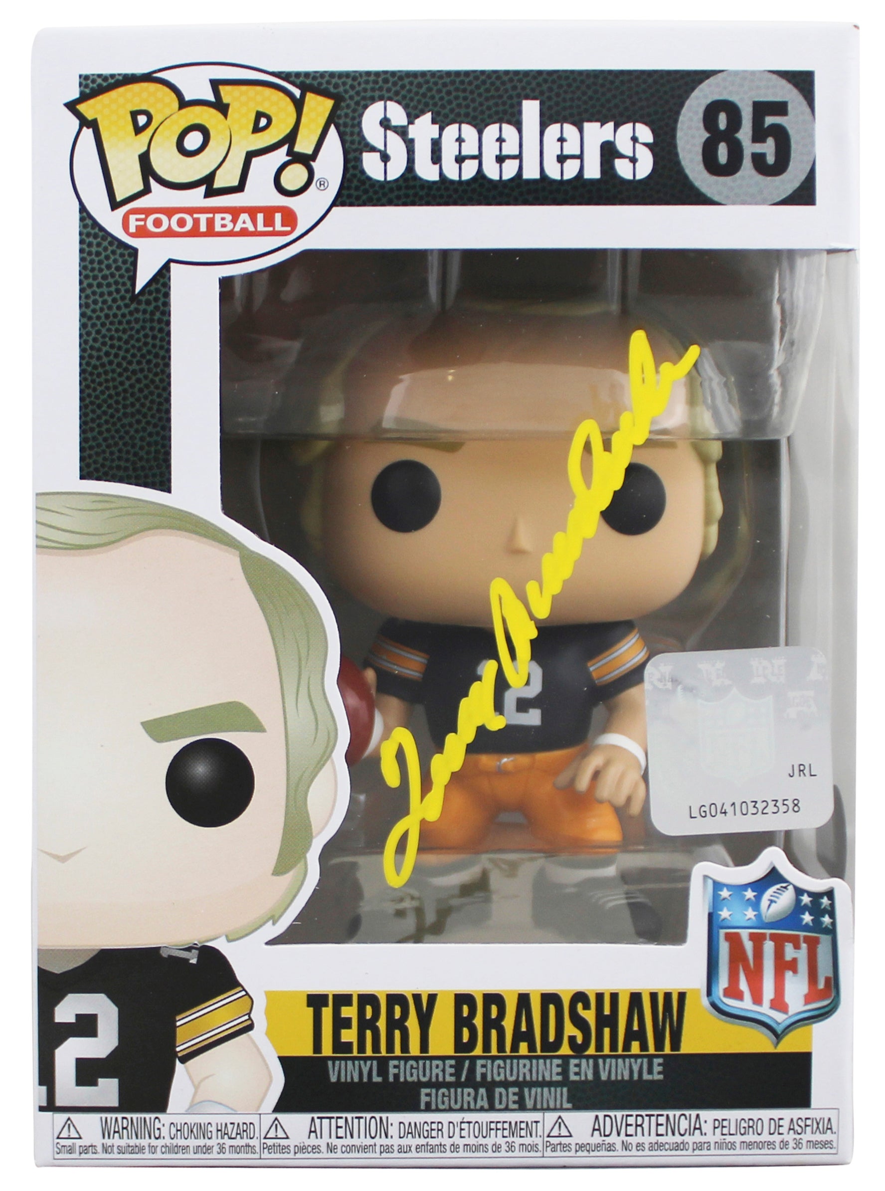 Steelers Terry Bradshaw Authentic Signed #85 Funko Pop Figure BAS Wit #3W002712