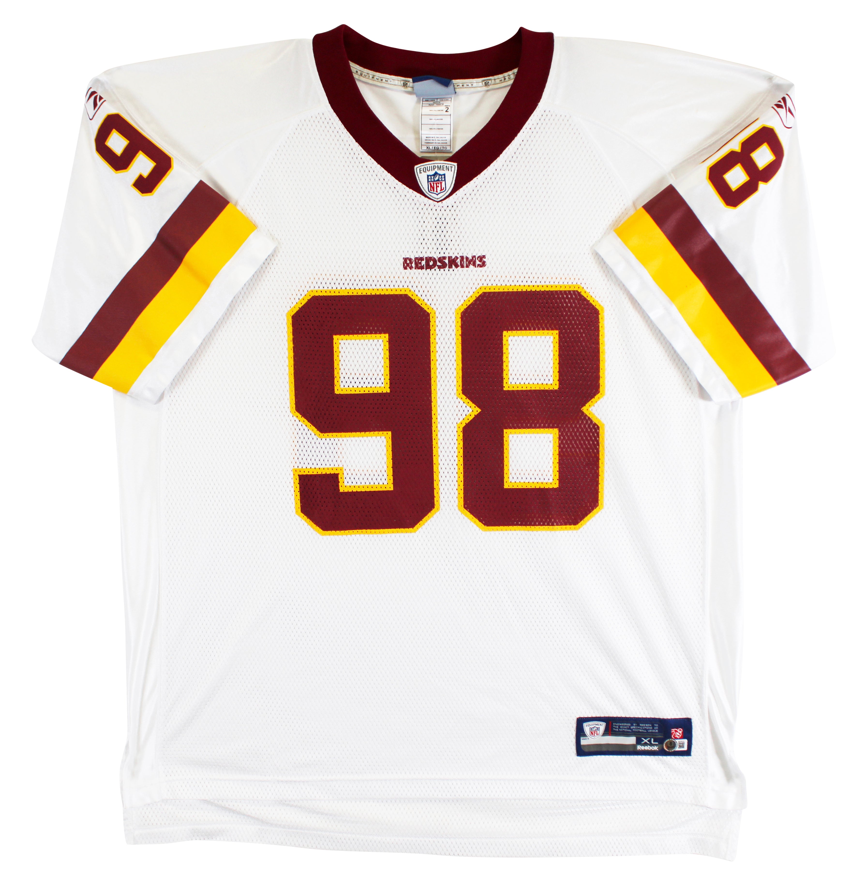 Commanders Brian Orakpo Authentic Signed White Reebok Jersey BAS #BU55016