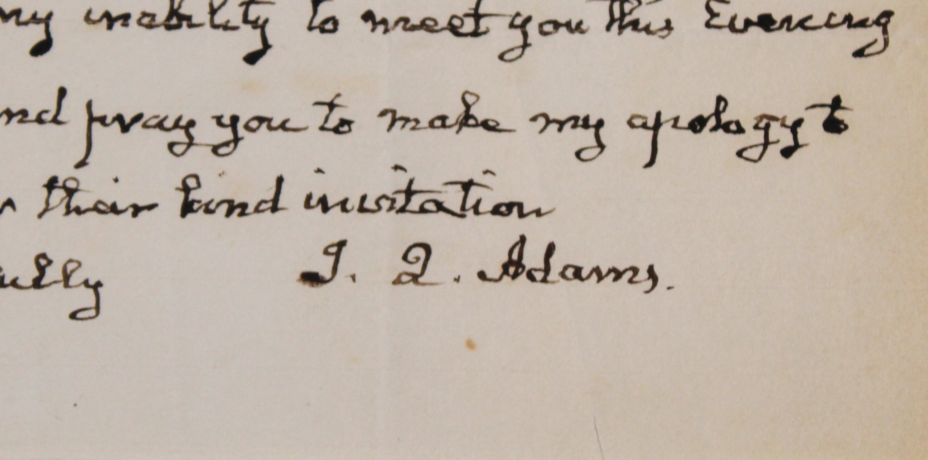 John Quincy Adams Authentic Signed 4.75x7.75 1839 Handwritten Letter JSA #Z84751