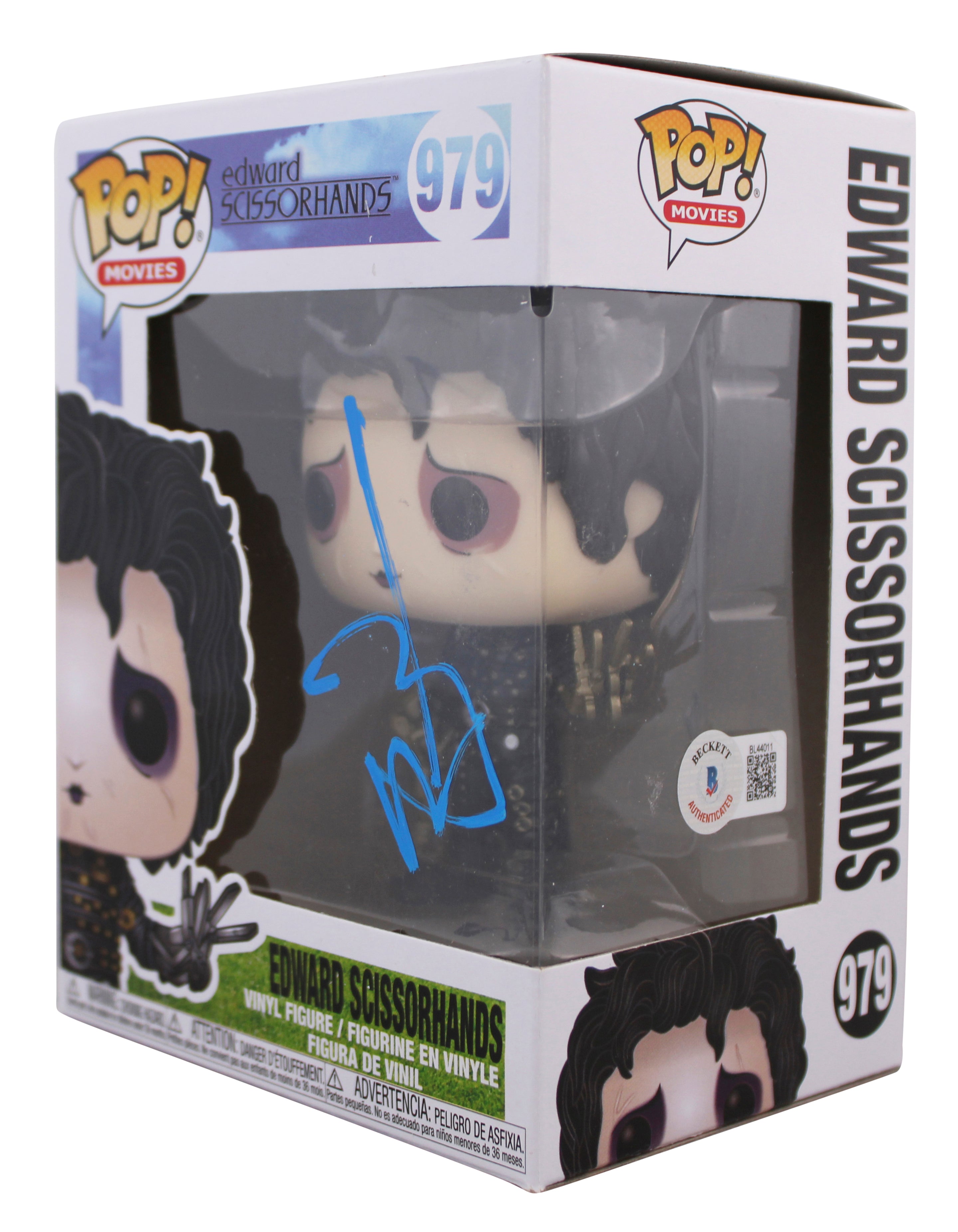Johnny Depp Edward Scissorhands Signed #979 Funko Pop Vinyl Figure BAS #BL44011
