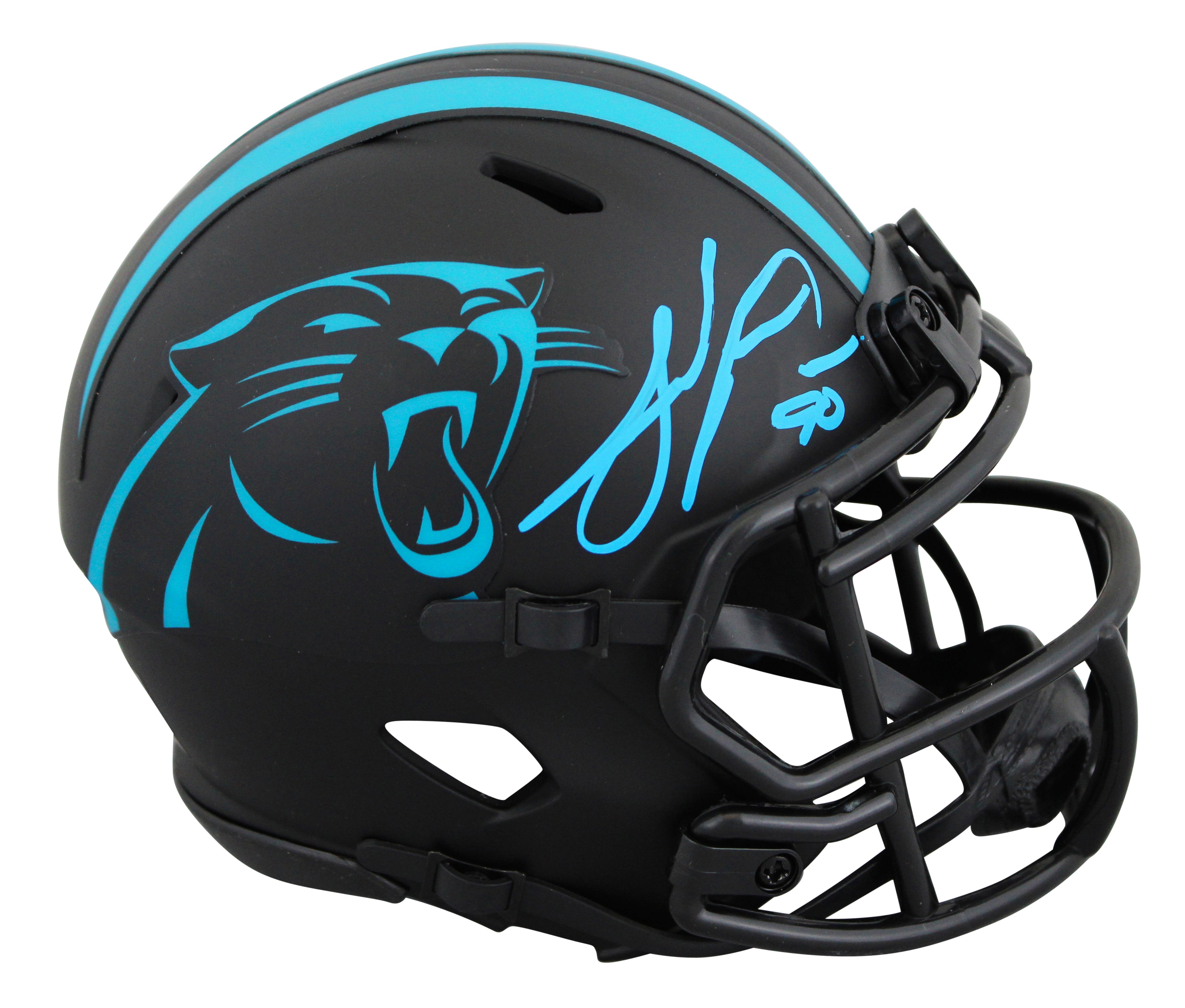 Panthers Julius Peppers Authentic Signed Eclipse Speed Mini Helmet BAS Witnessed