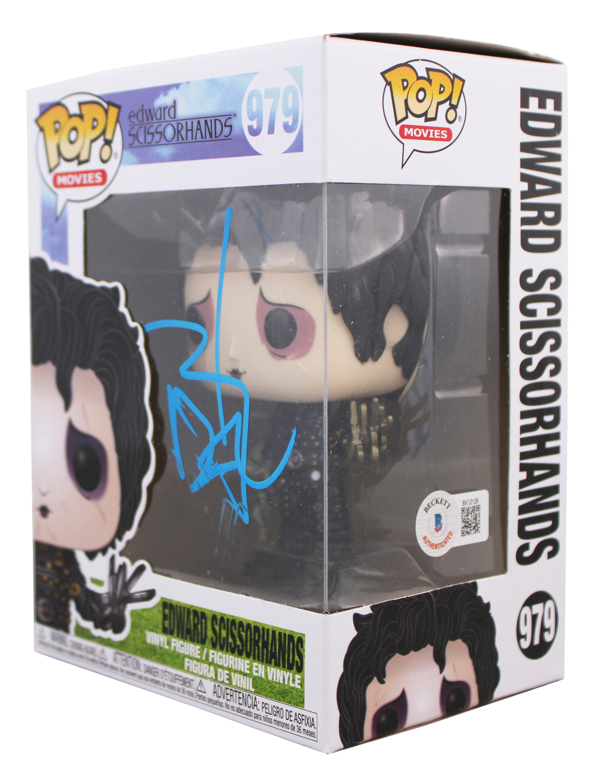 Johnny Depp Edward Scissorhands Signed #979 Funko Pop Vinyl Figure BAS #BK12126