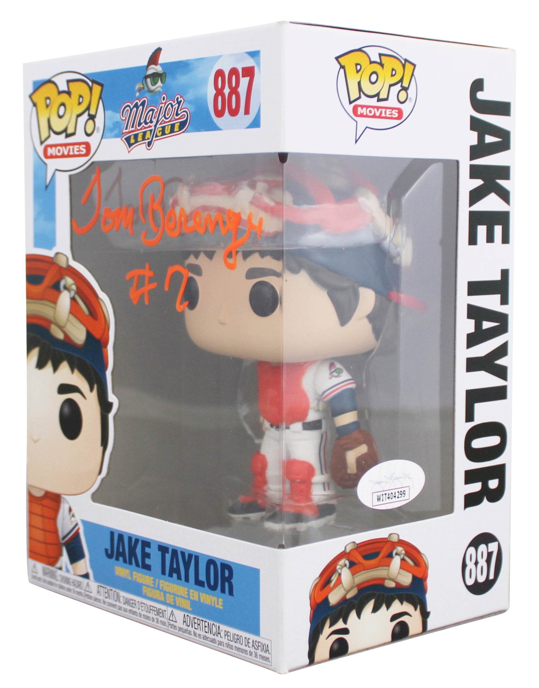 Tom Berenger Major League Authentic Signed #887 Funko Pop Figure JSA #WIT404299