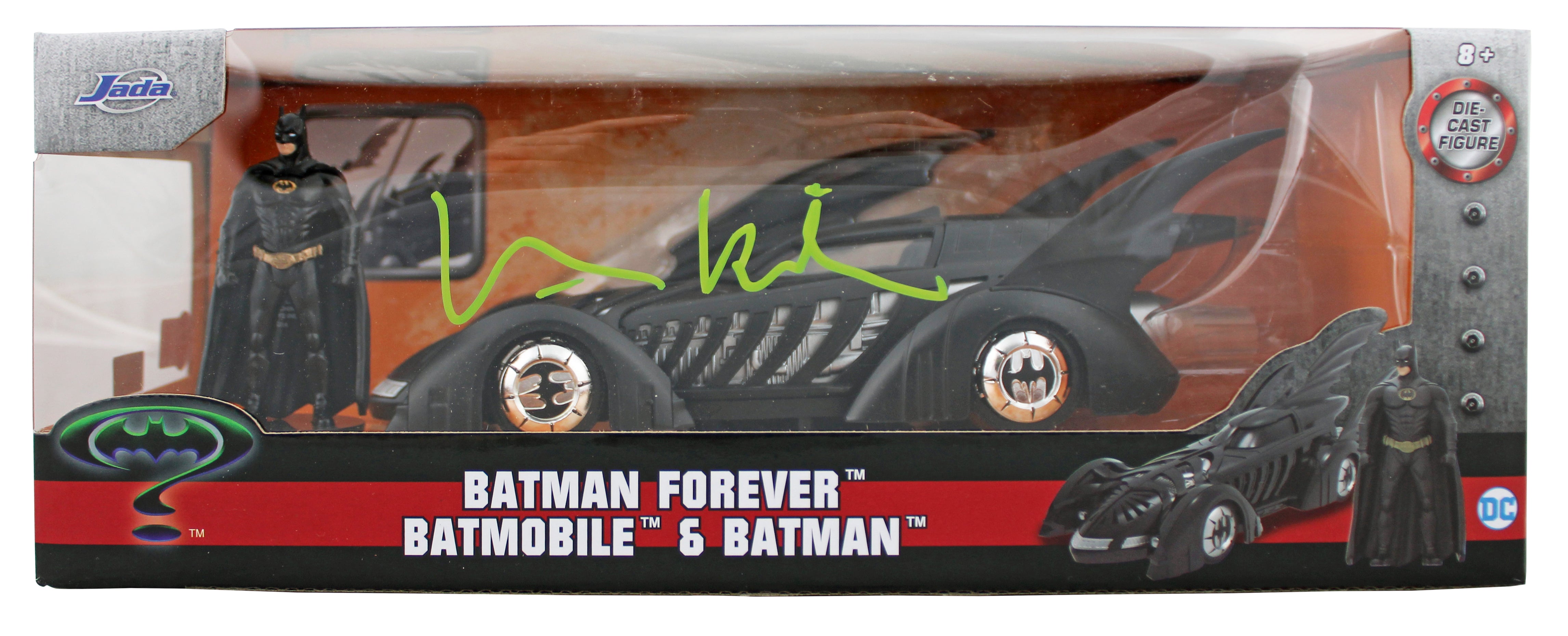 Val Kilmer Batman Forever Signed Batman & Batmobile 1:18 Scale Die Cast Car BAS