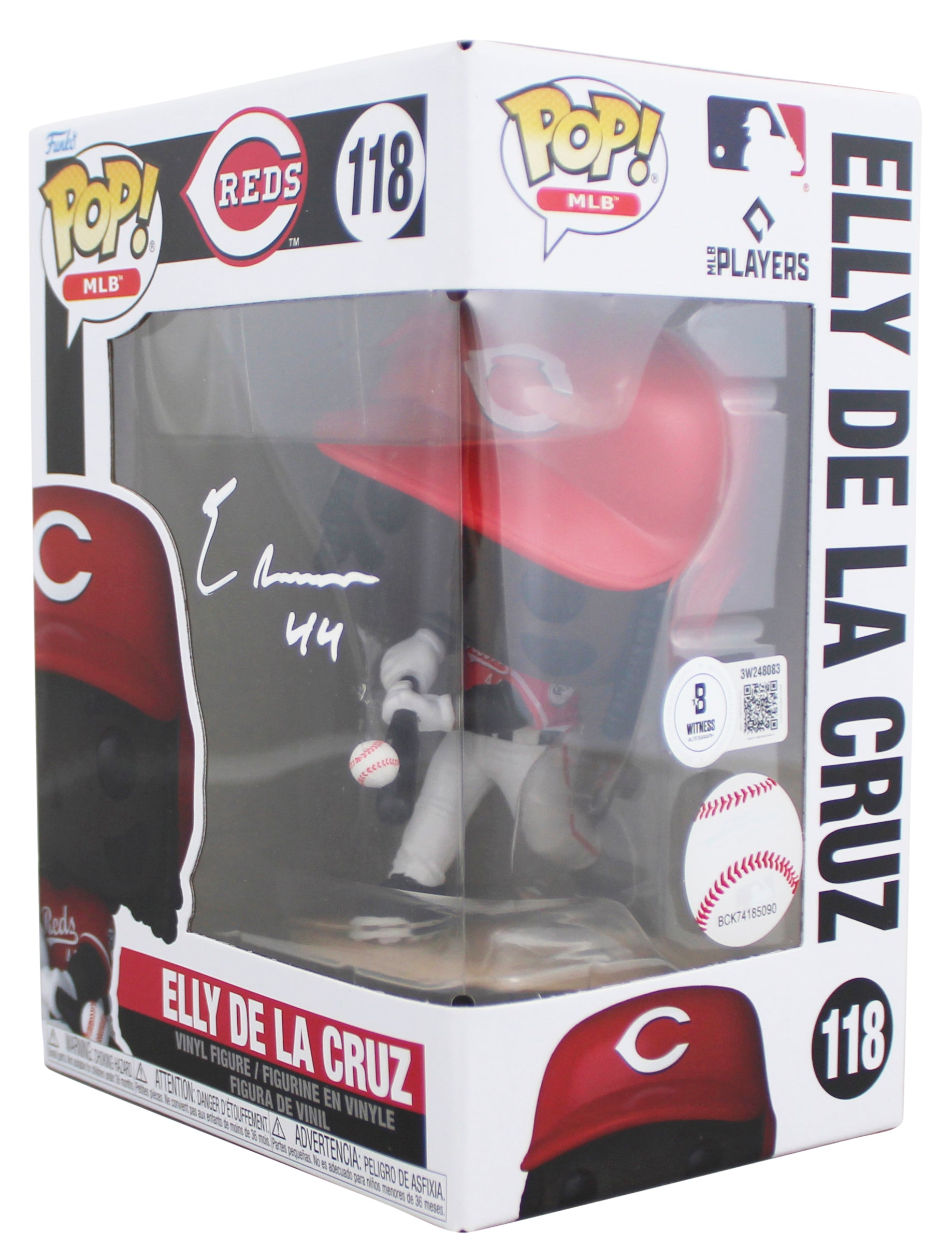 Reds Elly De La Cruz Authentic Signed #118 Funko Pop Figure BAS Wit #3W248083