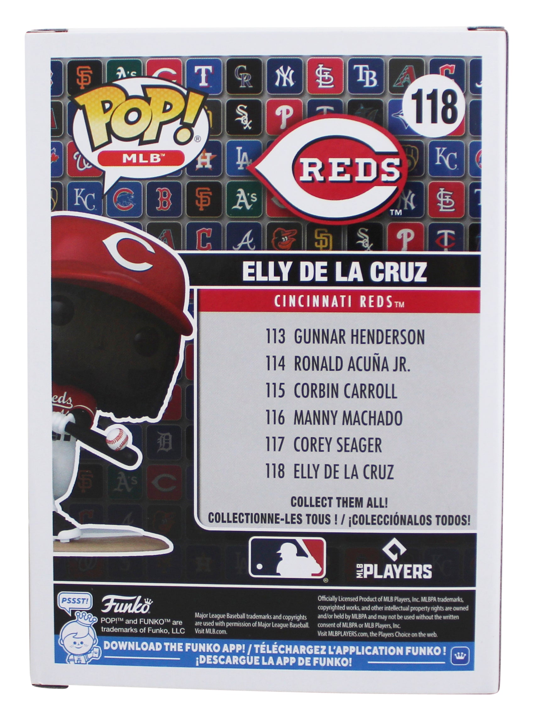 Reds Elly De La Cruz Authentic Signed #118 Funko Pop Figure BAS Wit #3W248083