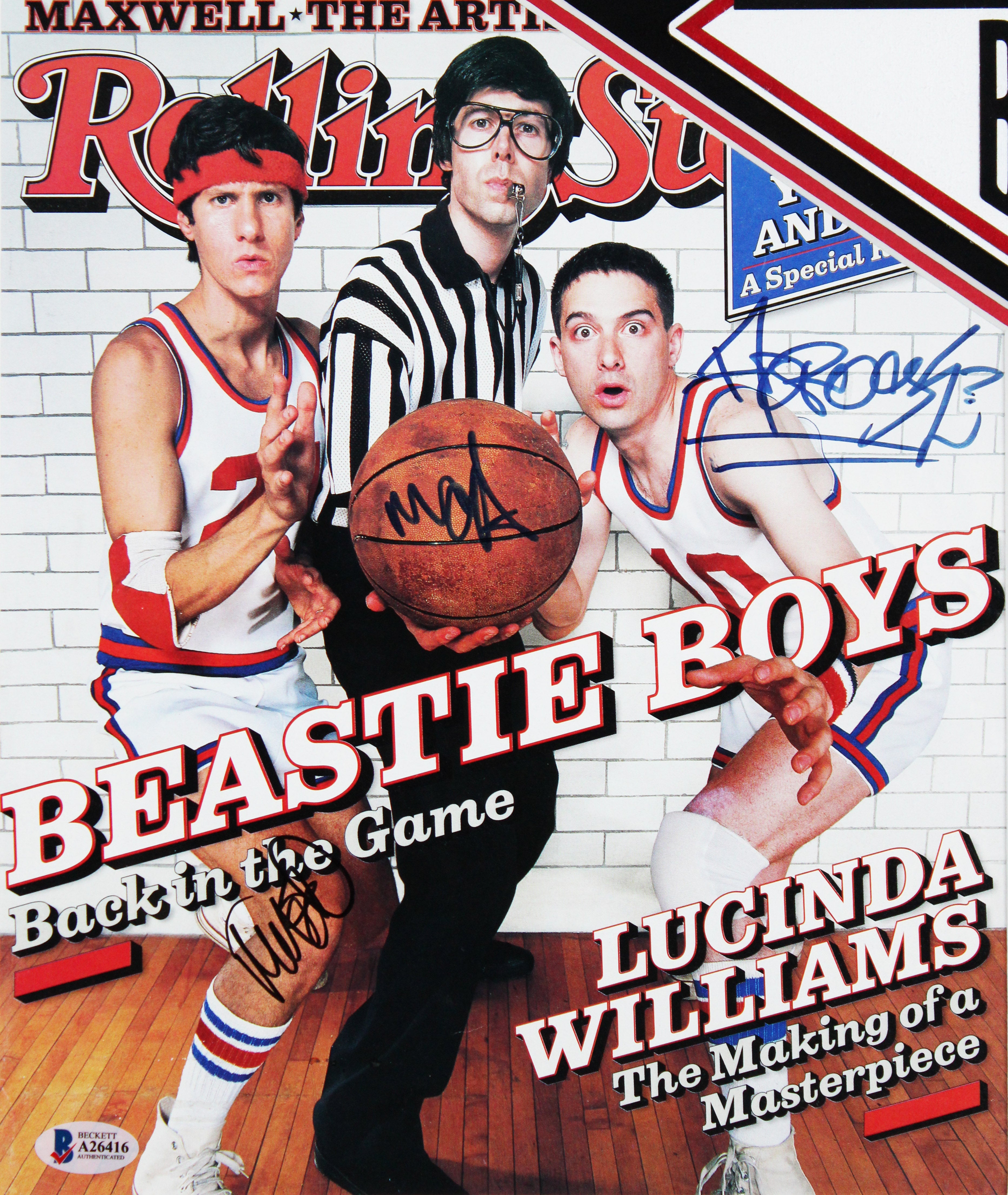 Beastie Boys (3) MCA, Mike D & Ad-Rock Signed & Framed Magazine BAS #A26416