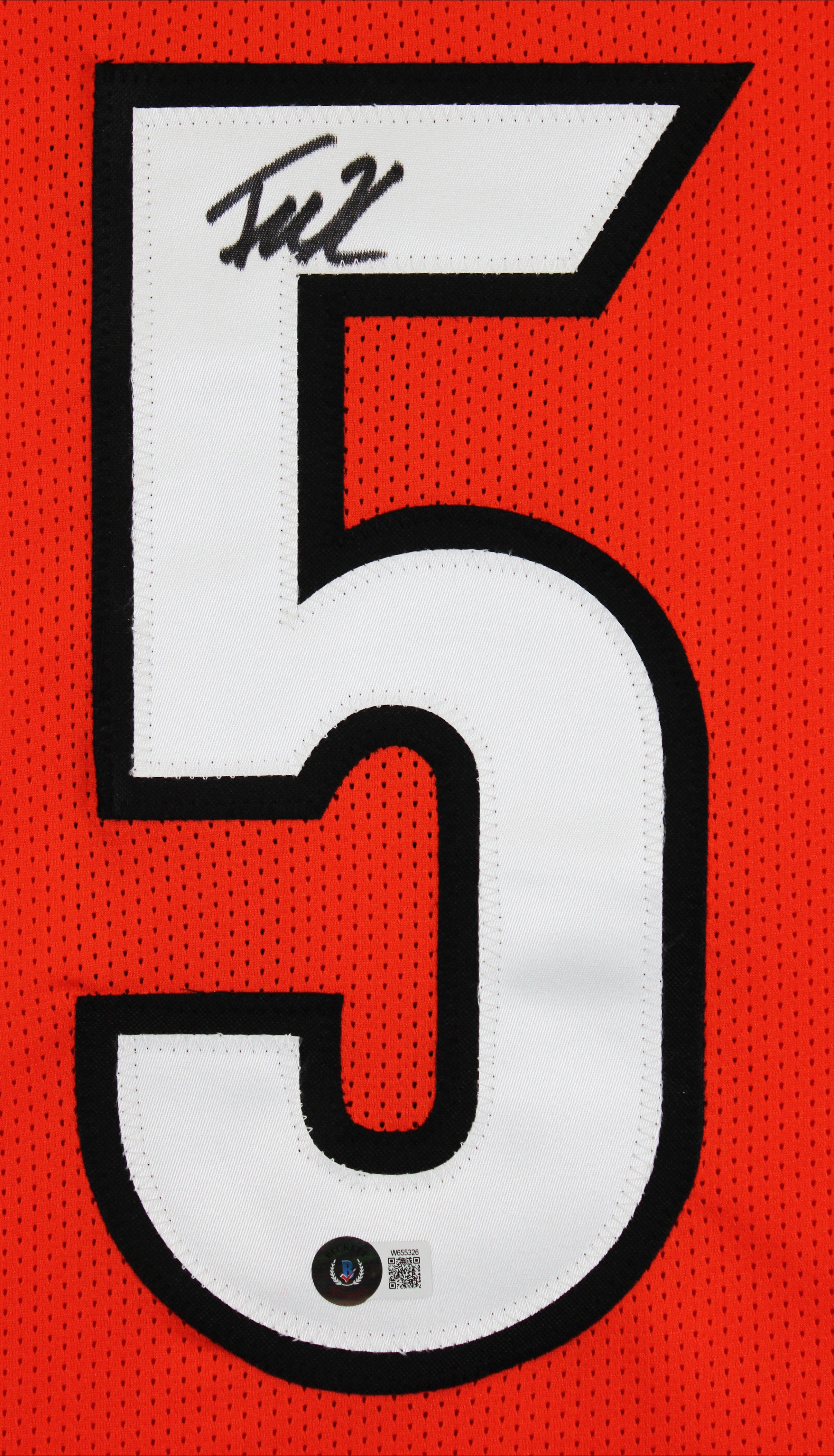 Tee Higgins Authentic Signed Orange Pro Style Jersey Autographed BAS Witnessed 2