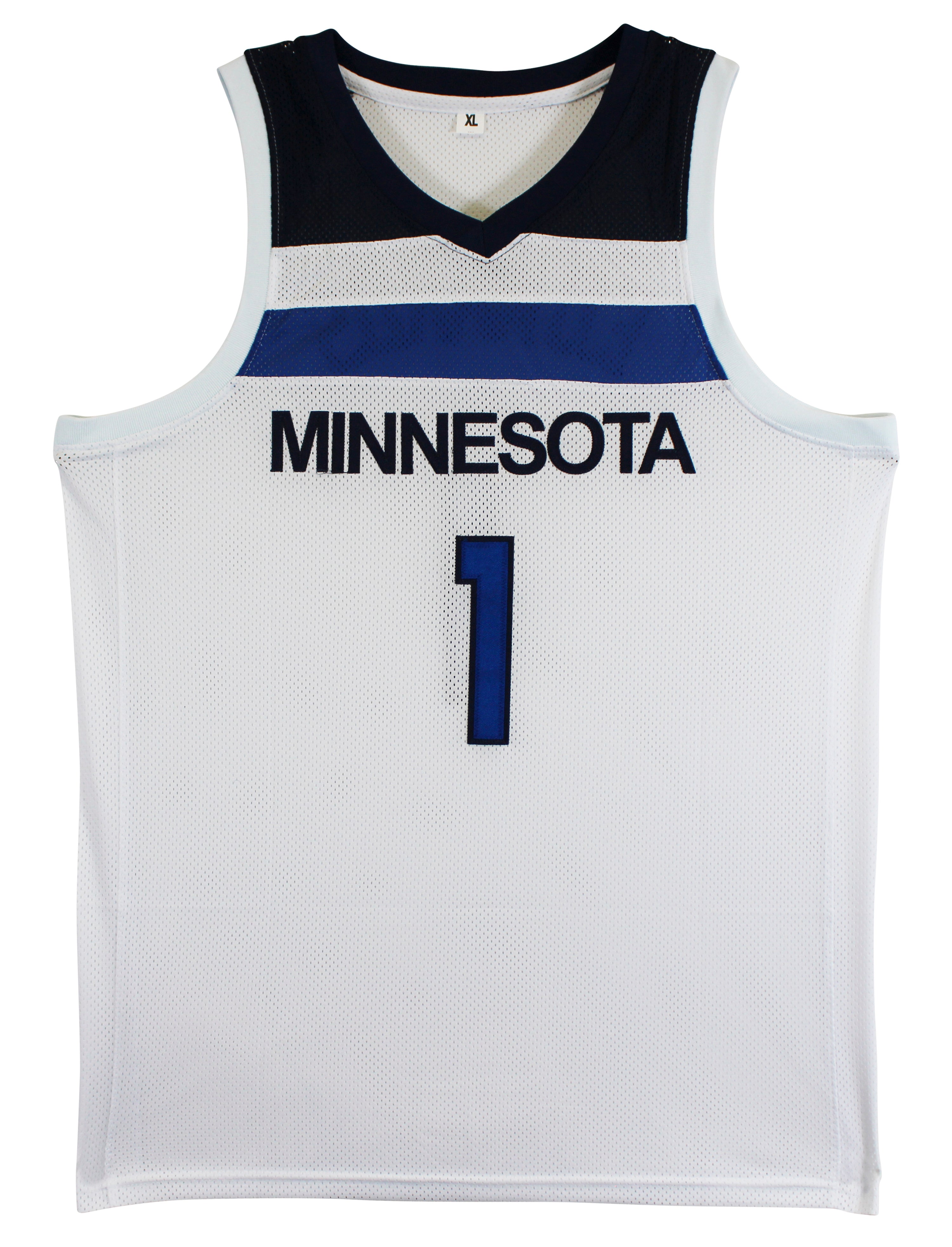 Anthony Edwards Authentic Signed White Pro Style Jersey Autographed BAS 2