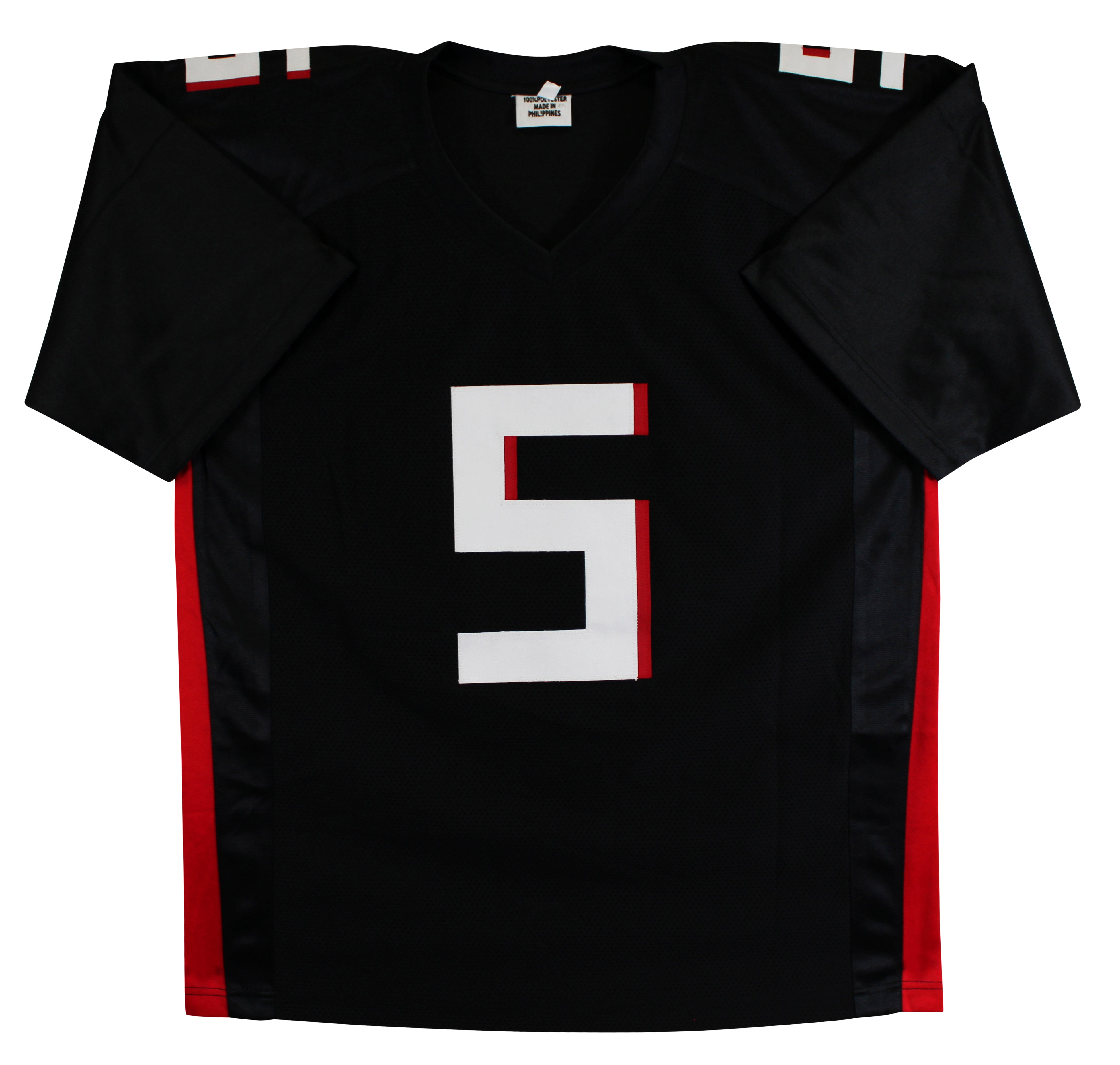 Drake London Authentic Signed Black Pro Style Jersey Autographed BAS Witnessed