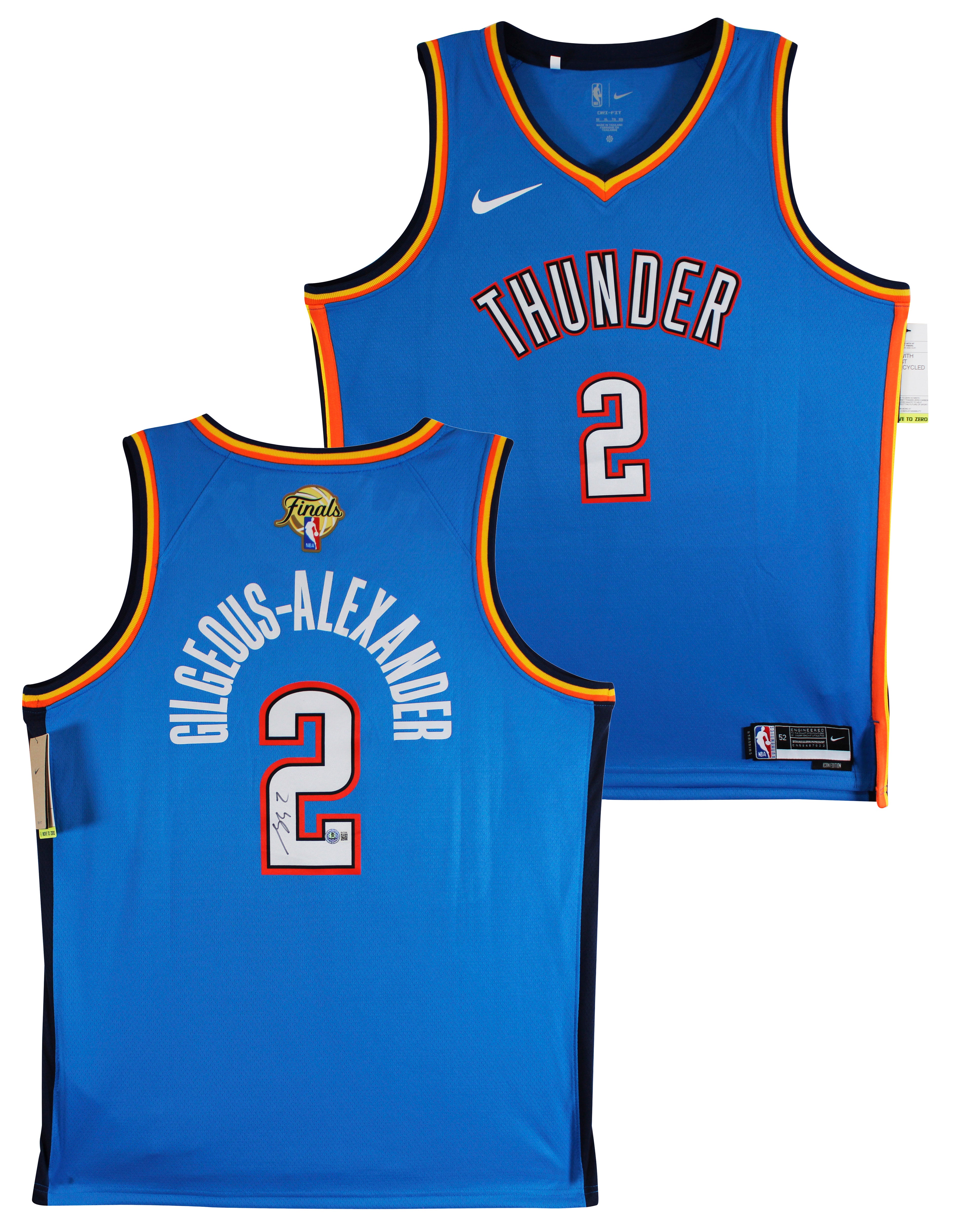 Thunder Shai Gilgeous-Alexander Signed Blue Nike Swingman Jersey BAS #BV70398