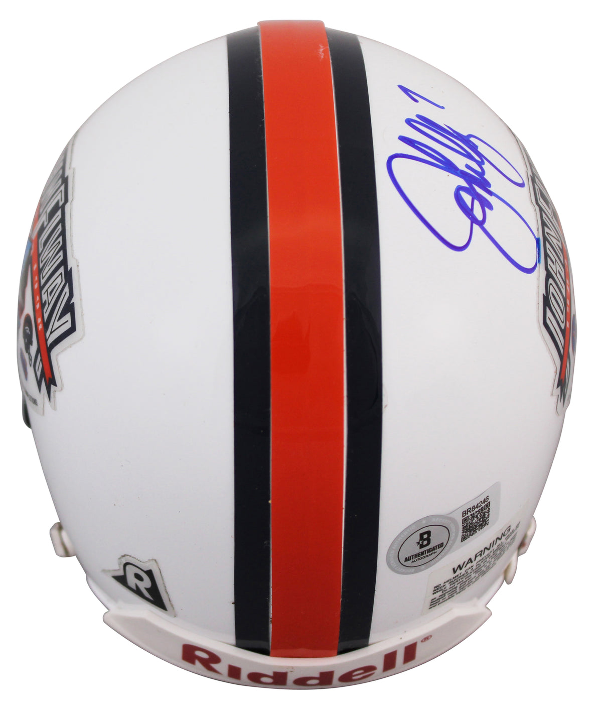 Broncos John Elway Signed VSR4 Hall Of Fame Logo Mini Helmet BAS #BR84246