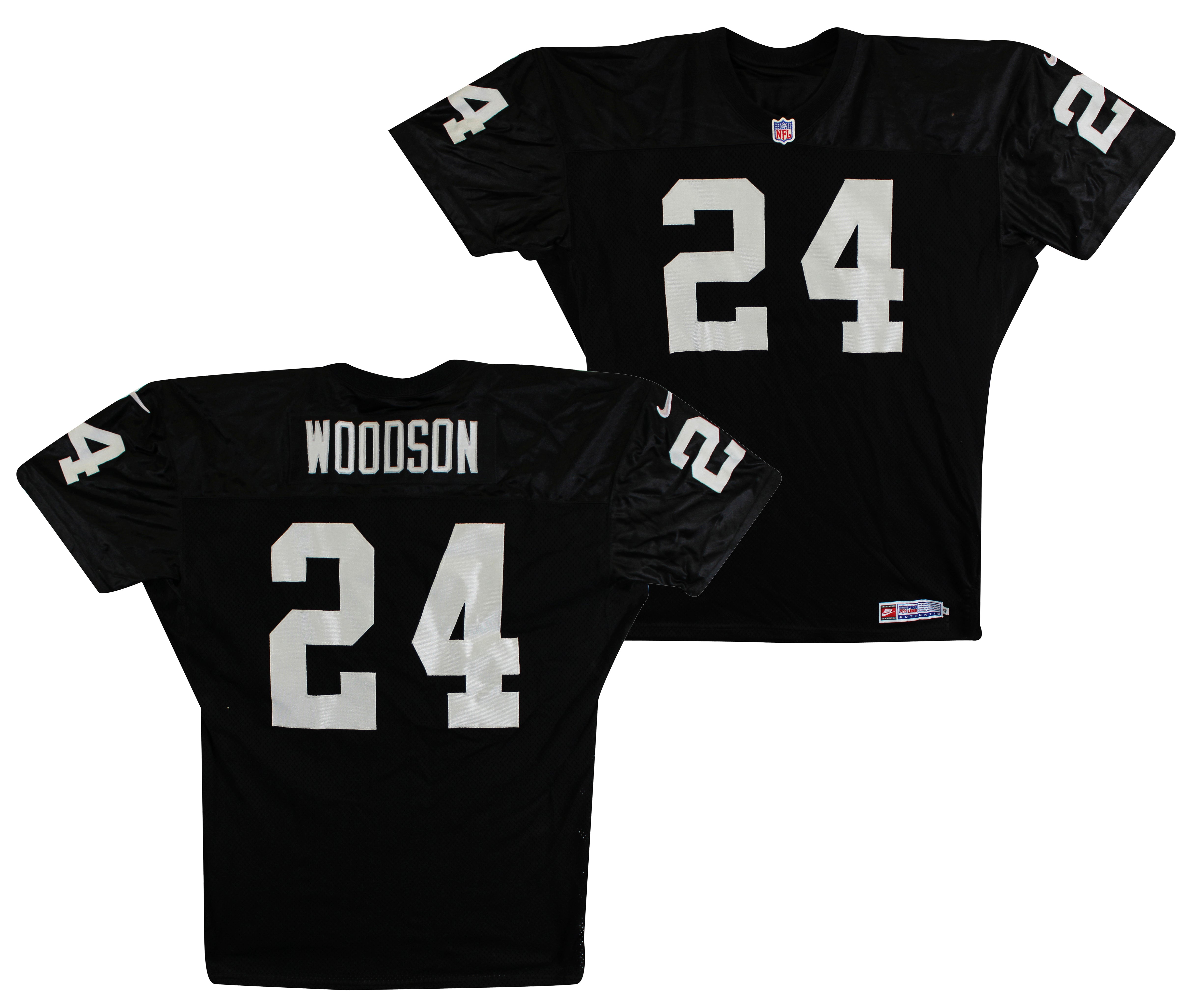 Raiders Charles Woodson Authentic Black Nike Proline Authentic Size 48 Jersey