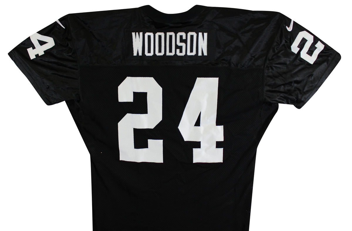 Raiders Charles Woodson Authentic Black Nike Proline Authentic Size 48 Jersey