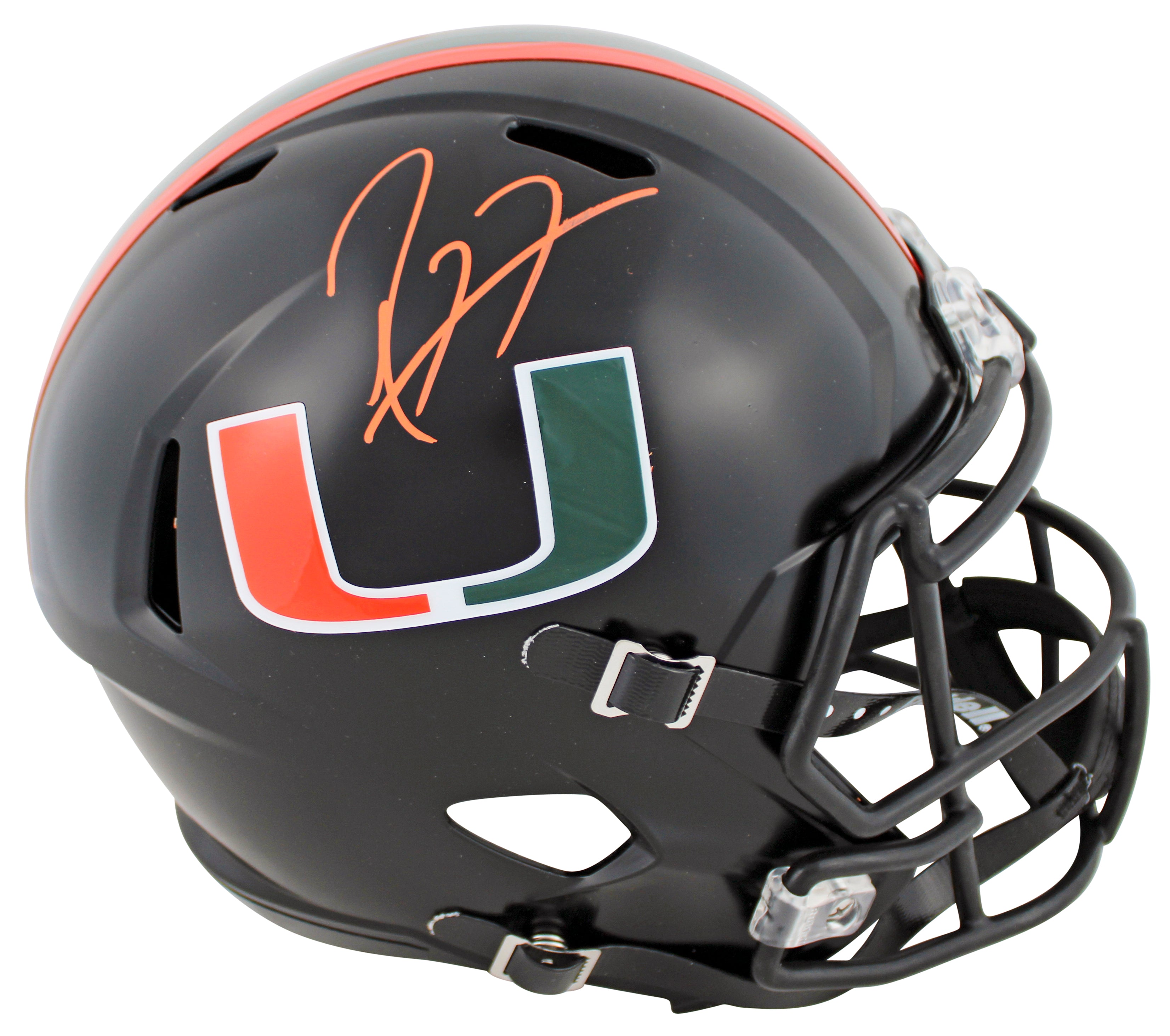 Miami Ray Lewis Authentic Signed Black Full Size Speed Rep Helmet BAS Witnessed